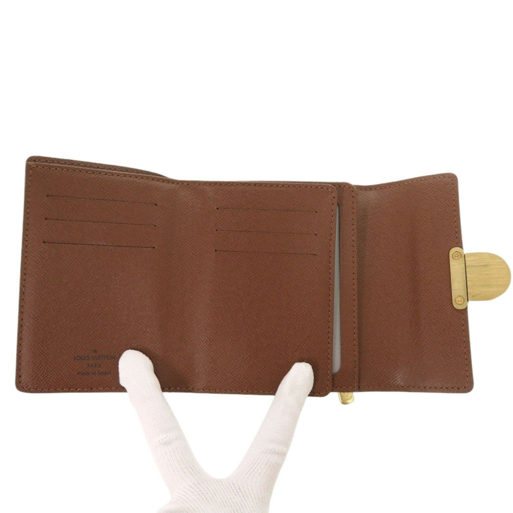 Louis Vuitton Brown Monogram Canvas Wallet (Tri-Fold) (Pre-Owned)