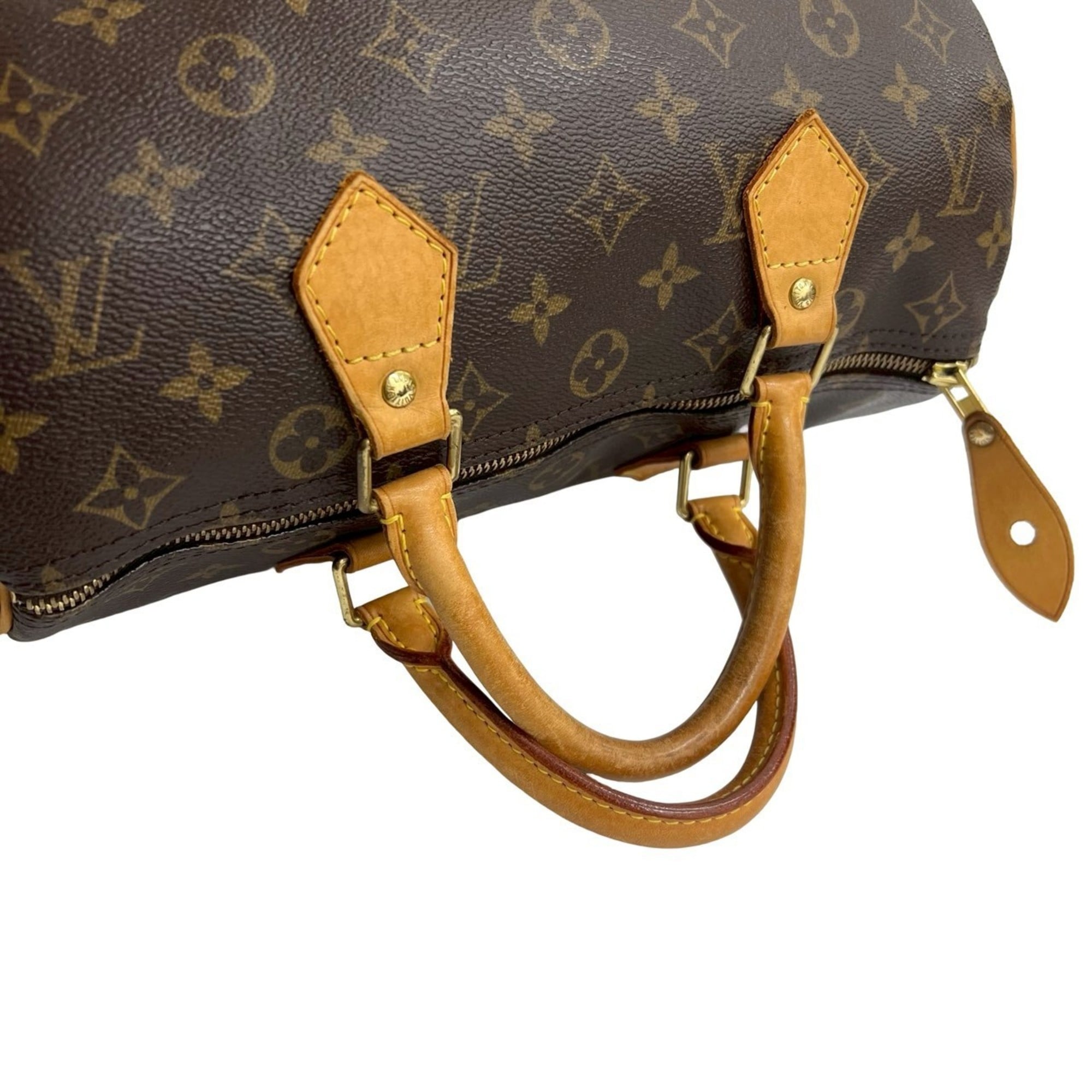 Louis Vuitton Brown Leather Pvc Boston Bag Handbag (Pre-Owned)
