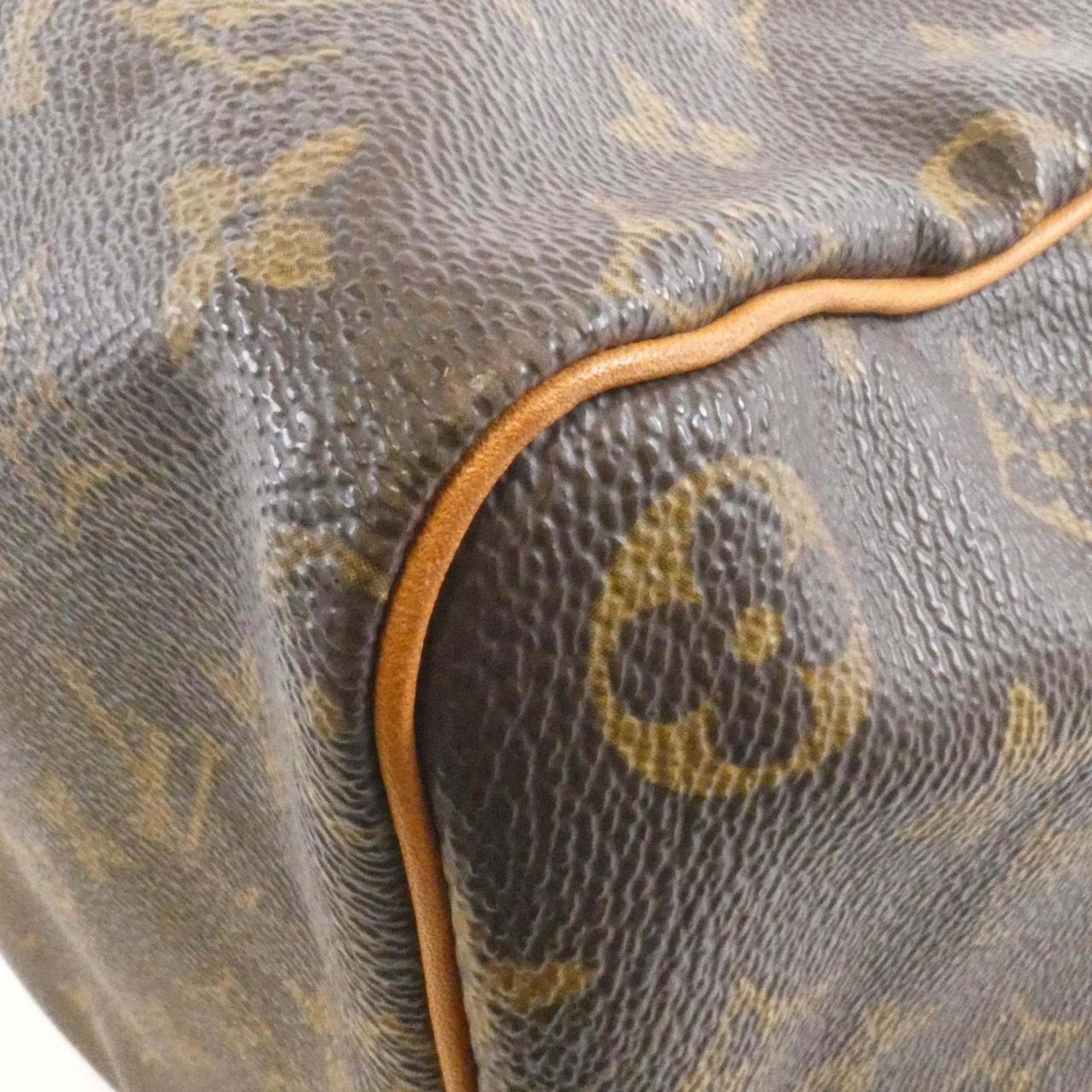 Louis Vuitton Marron Coated Canvas Boston Bag (Pre-Owned)