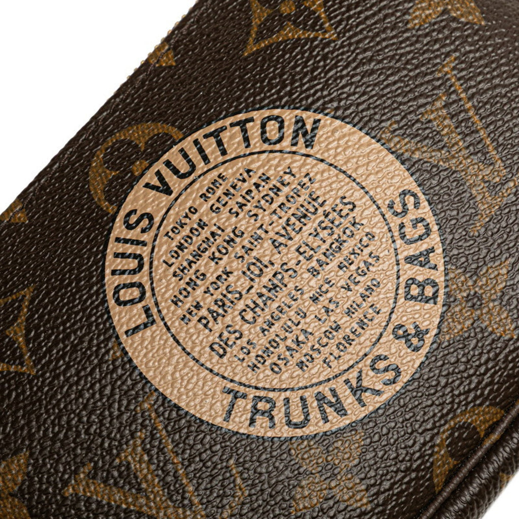 Louis Vuitton Brown Pvc Leather Pochette Pouch (Pre-Owned)