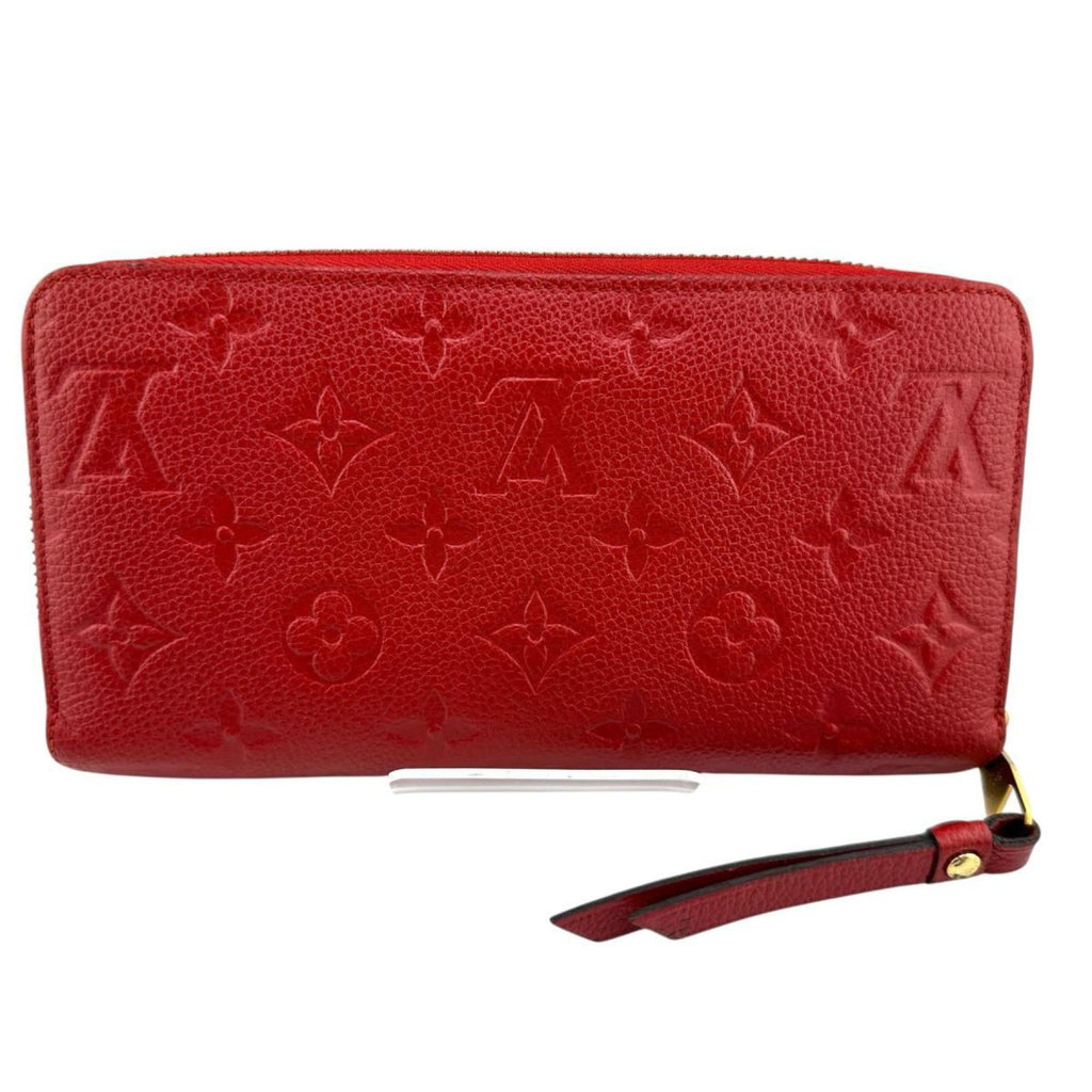 Louis Vuitton Monogram Empreinte Red Color Monogram Empreinte Long Wallet (Bi-Fold) (Pre-Owned)