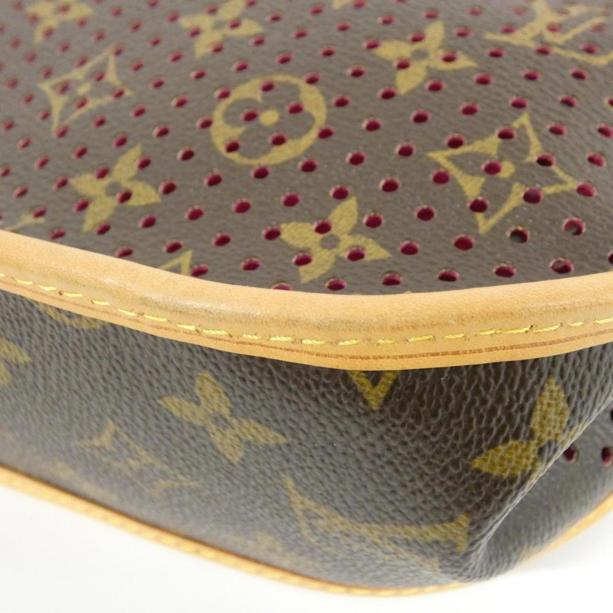 Louis Vuitton Monogram Perfo Fuchsia Marron Coated Canvas Shoulder Bag (Pre-Owned)