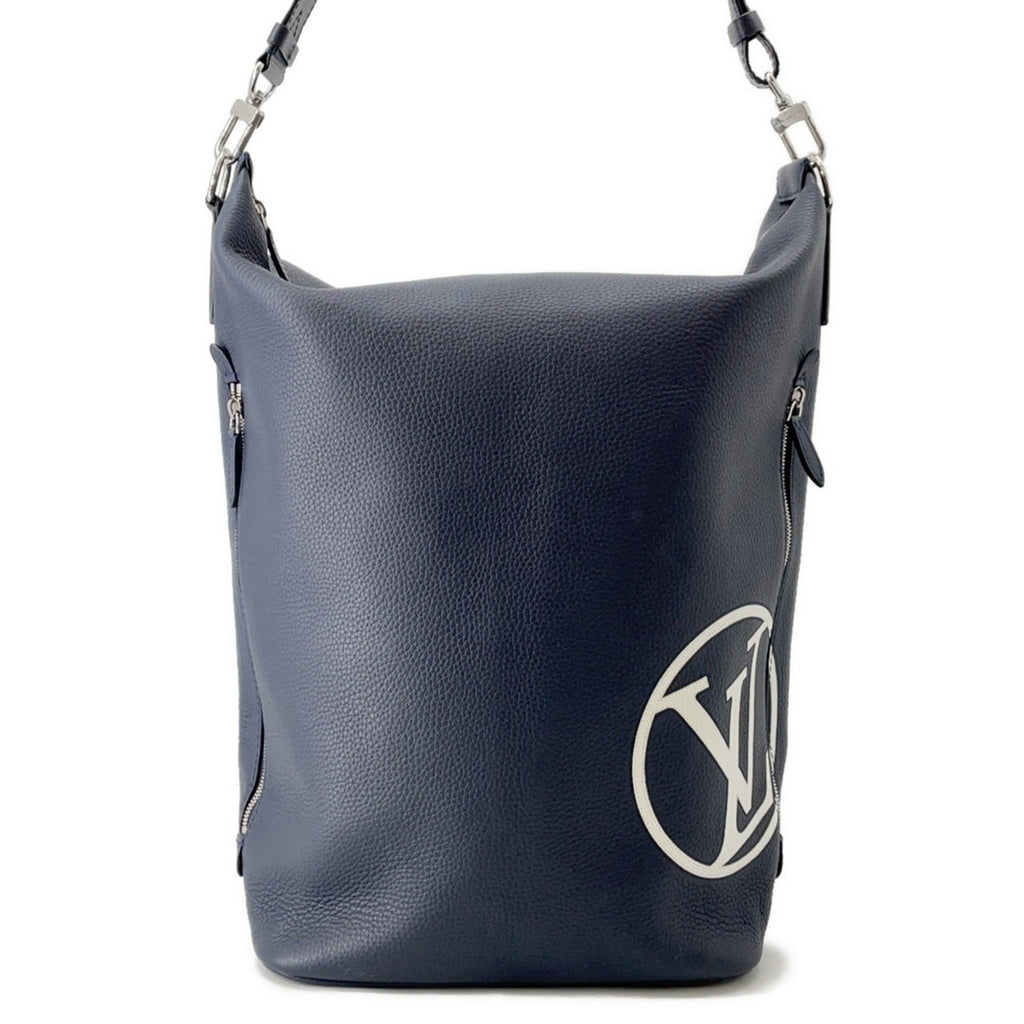 Louis Vuitton Navy Leather Shoulder Bag (Pre-Owned)