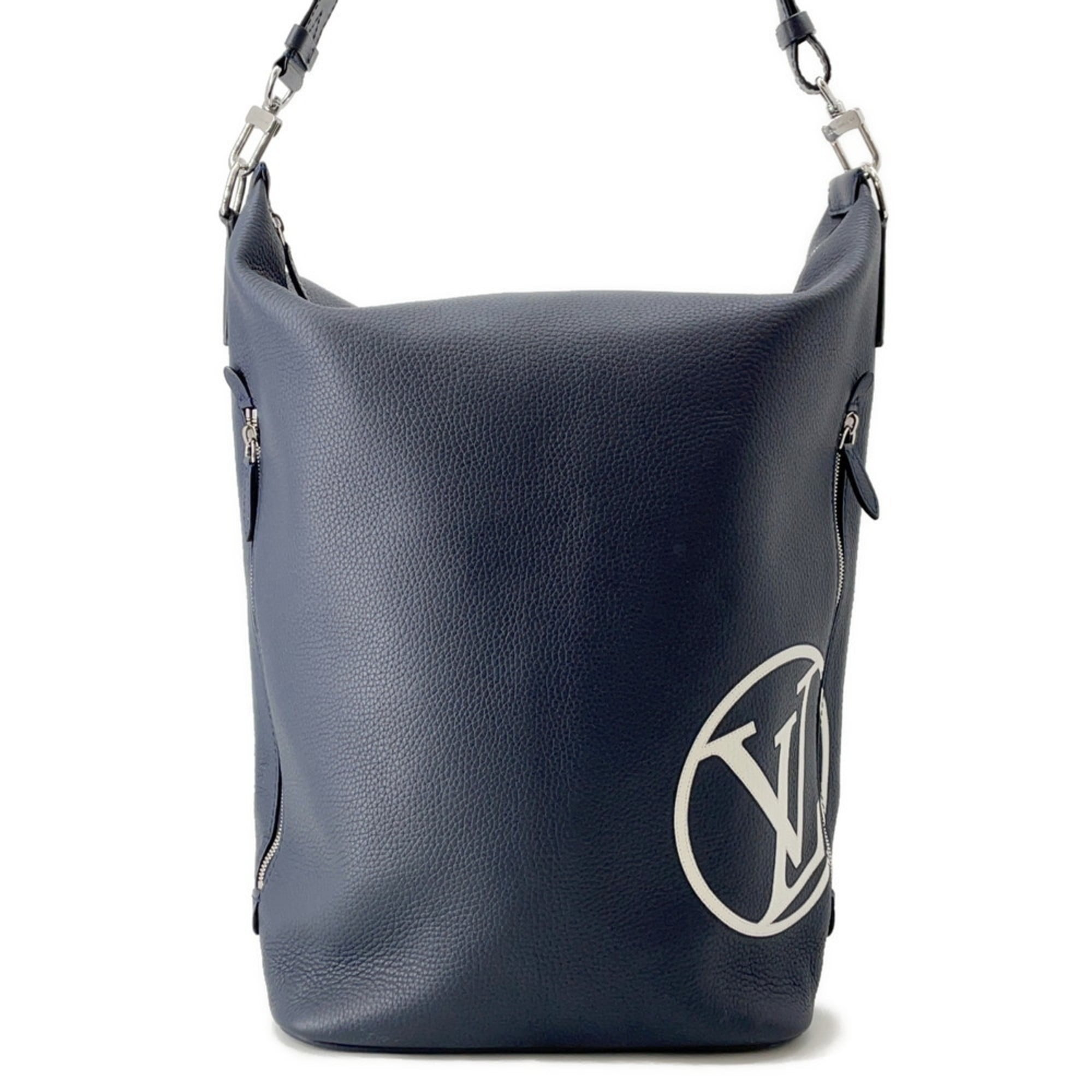 Louis Vuitton Navy Leather Shoulder Bag (Pre-Owned)