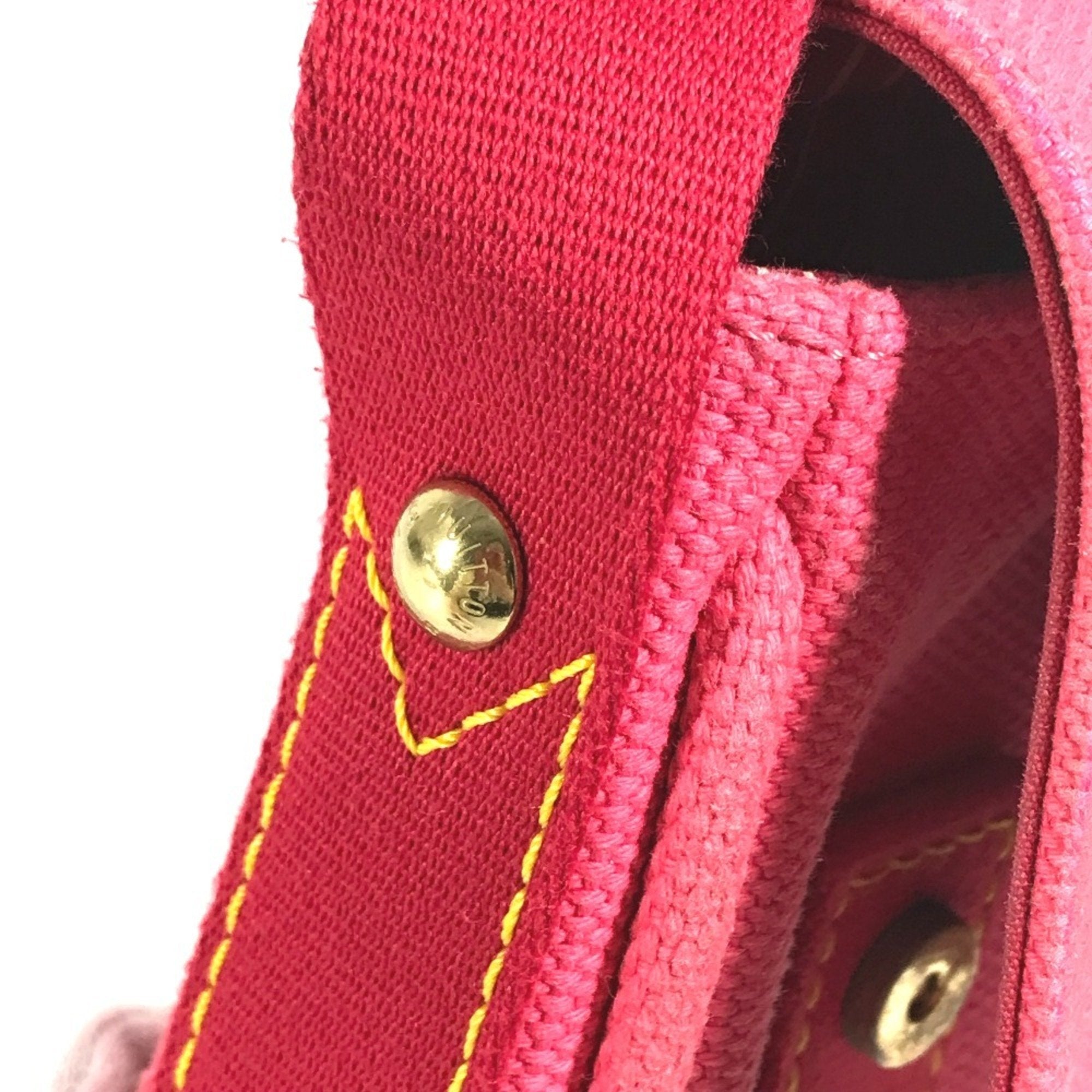 Louis Vuitton Pink Canvas Handbag Shoulder Bag (Pre-Owned)