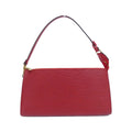 Louis Vuitton Red Color Leather Pochette Pouch (Pre-Owned)