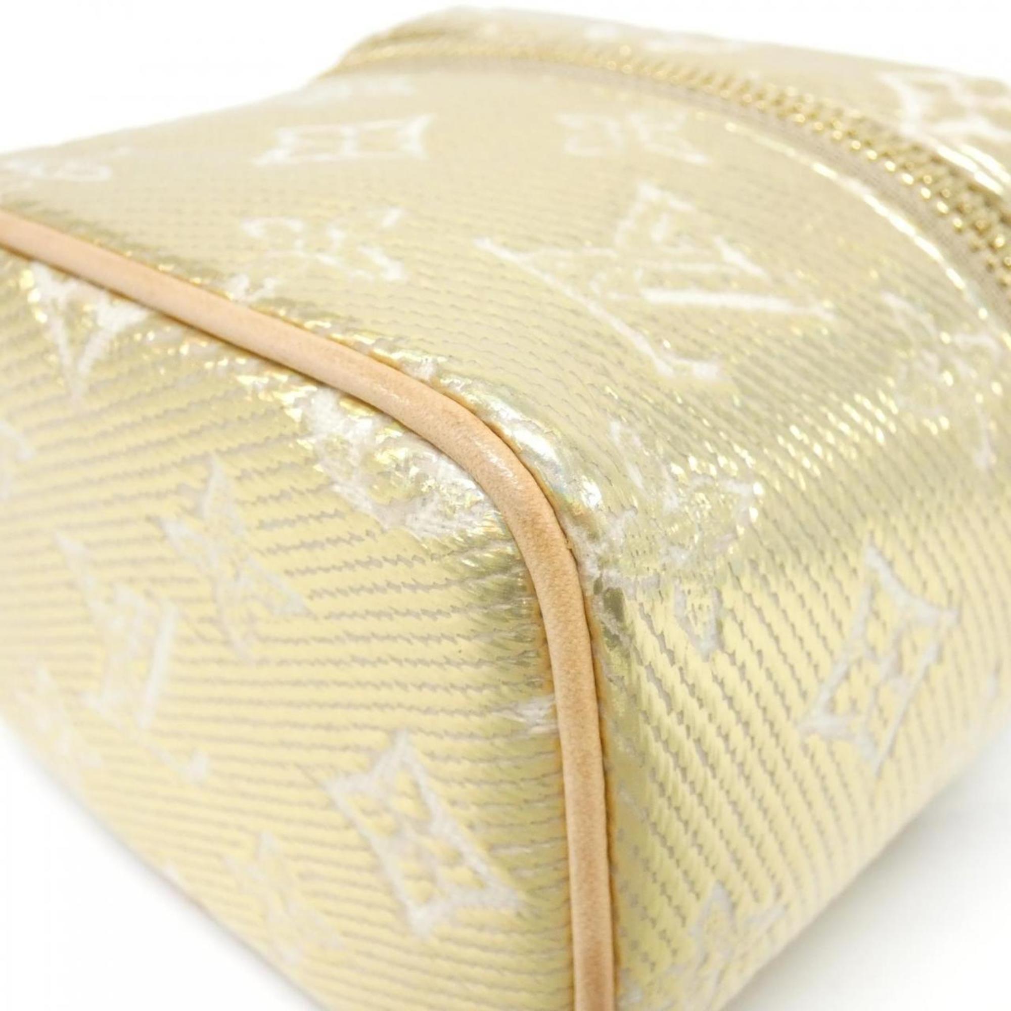 Louis Vuitton Beige Gold Cotton Shoulder Bag (Pre-Owned)
