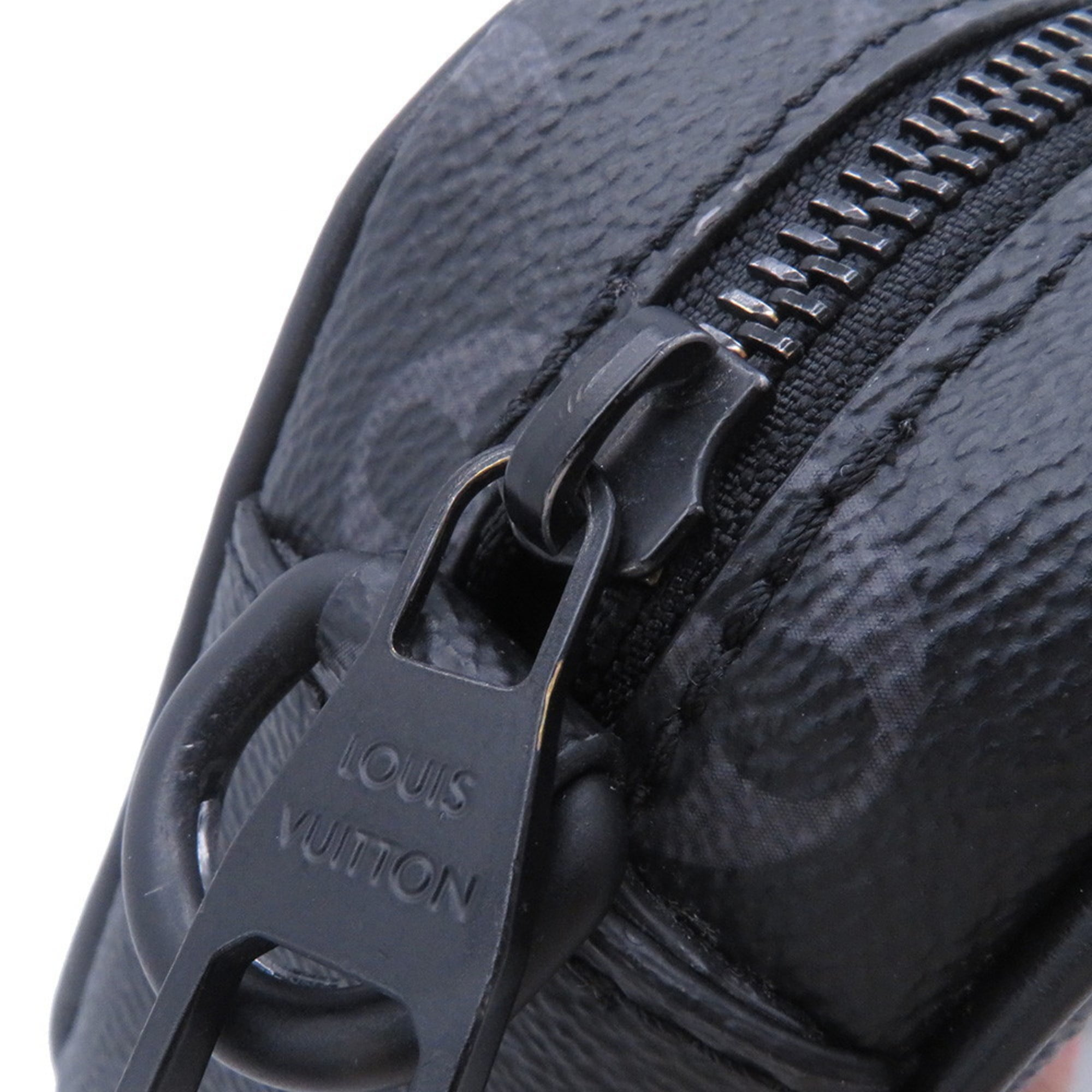 Louis Vuitton Monogram Eclipse Black Noir Monogram Eclipse Chain/Shoulder Wallet (Pre-Owned)