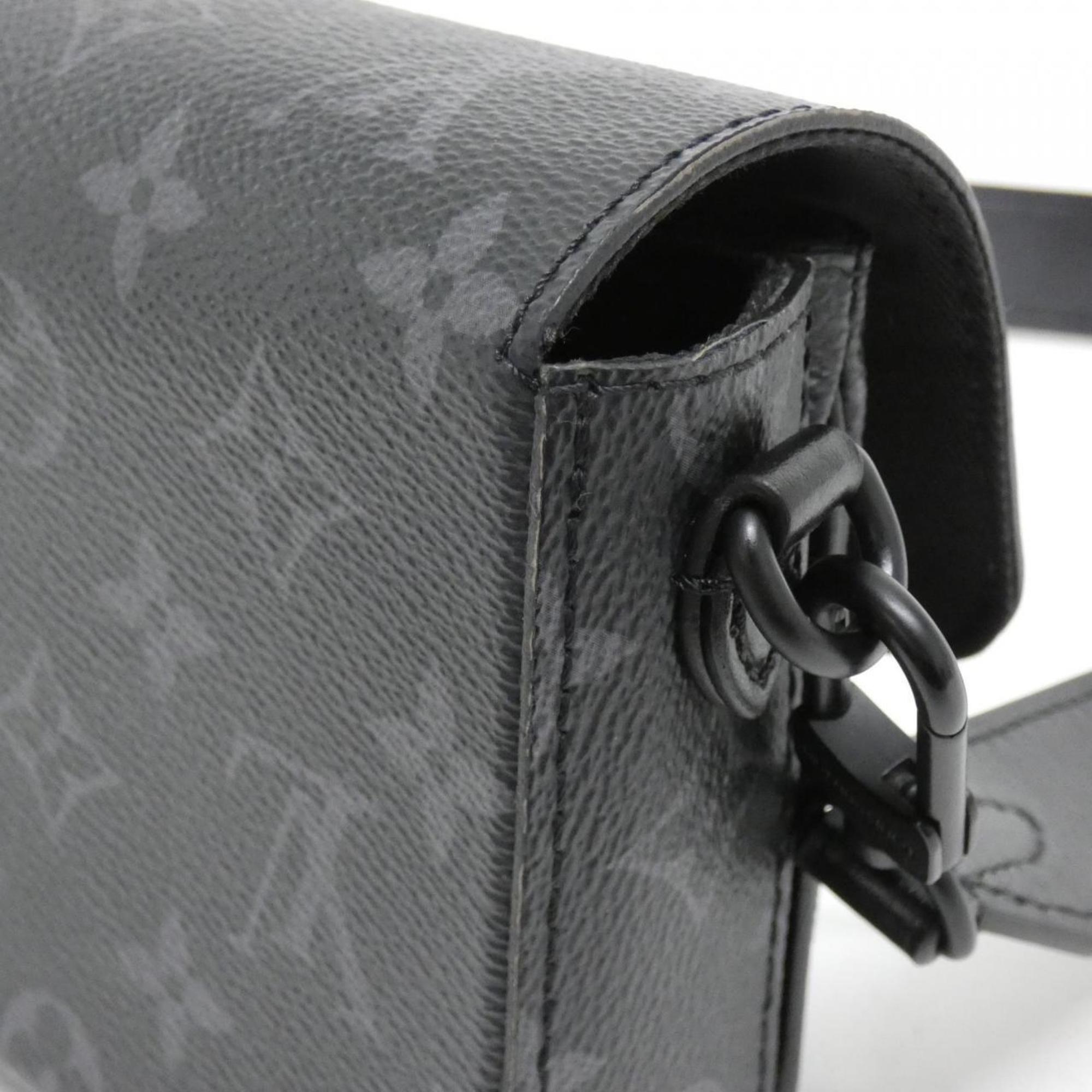 Louis Vuitton Black Coated Canvas Shoulder Bag (Pre-Owned)