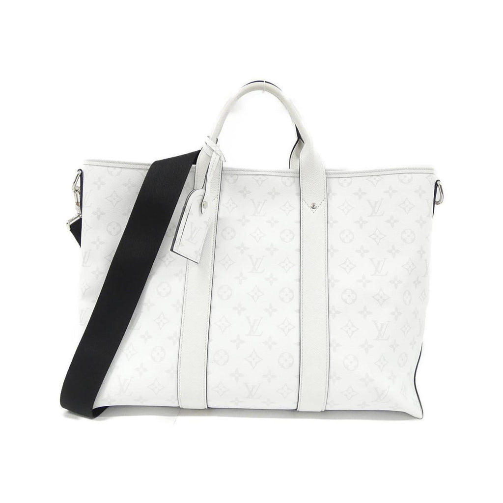Louis Vuitton White Coated Canvas Leather Handbag (Pre-Owned)