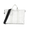 Louis Vuitton White Coated Canvas Leather Handbag (Pre-Owned)