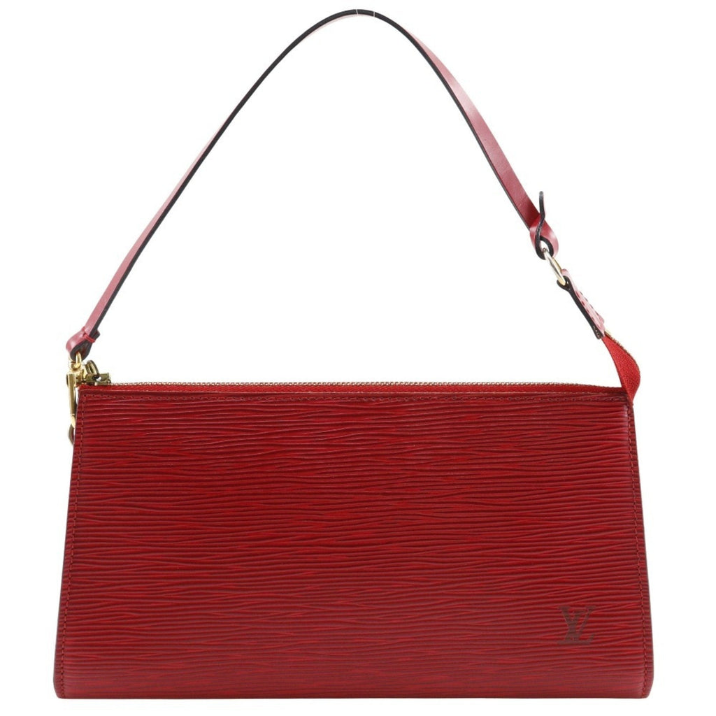 Louis Vuitton Castilian Red Red Color Epi Leather Pochette Pouch (Pre-Owned)