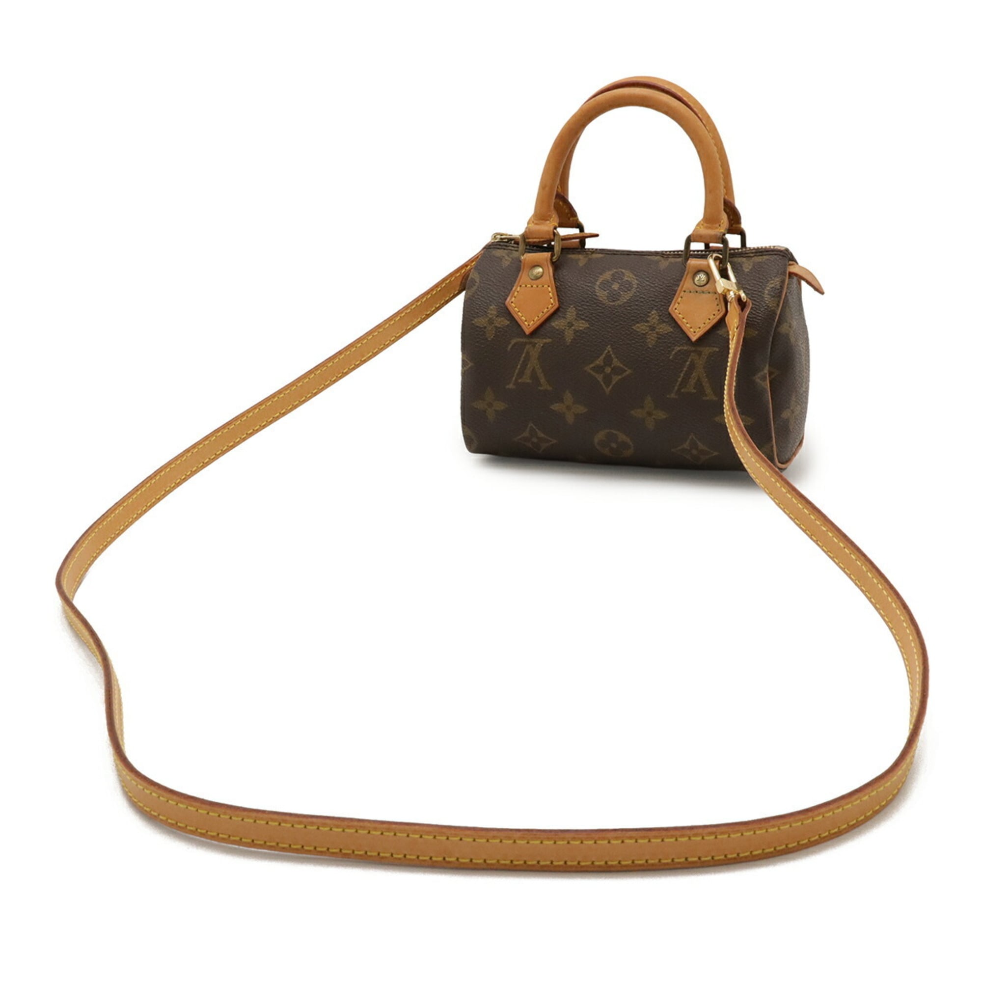 Louis Vuitton Brown Monogram Canvas Handbag Pouch Shoulder Bag (Pre-Owned)