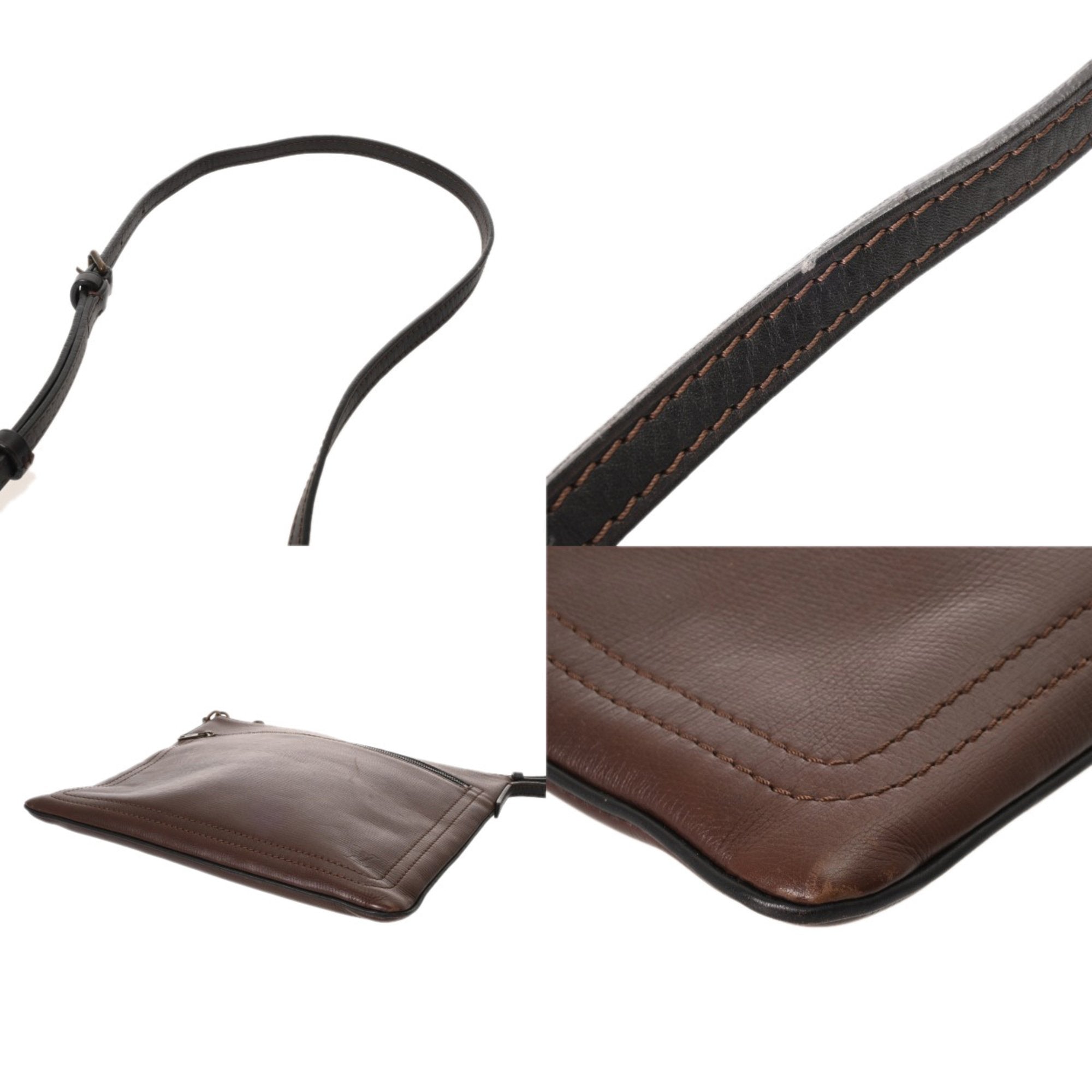 Louis Vuitton Coffee Utah Leather Shoulder Bag (Pre-Owned)
