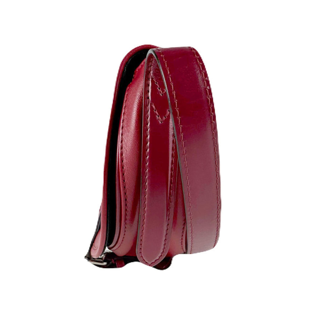 Louis Vuitton Dark Red Leather Shoulder Bag (Pre-Owned)