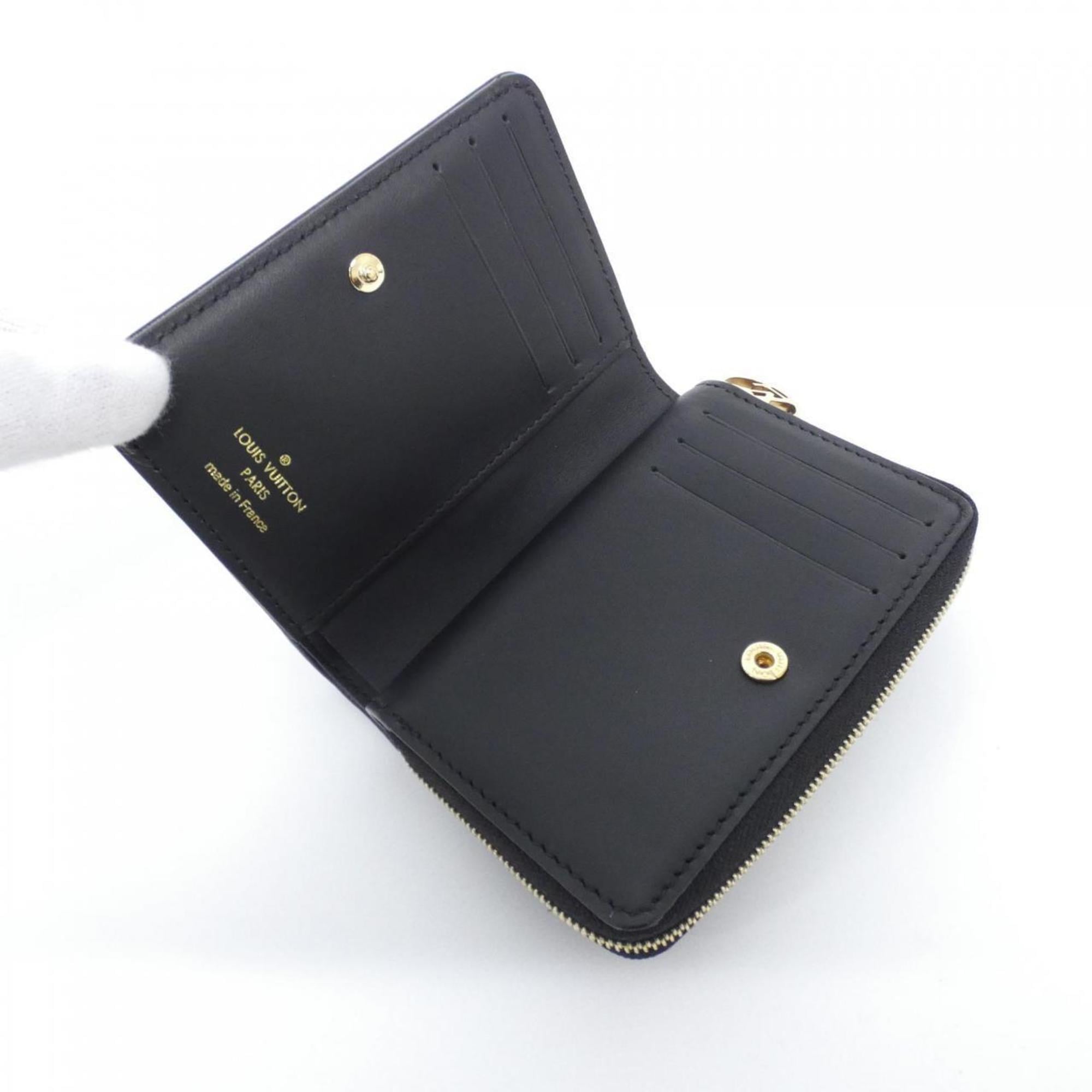 Louis Vuitton Black Leather Coin Purse/Coin Case (Pre-Owned)