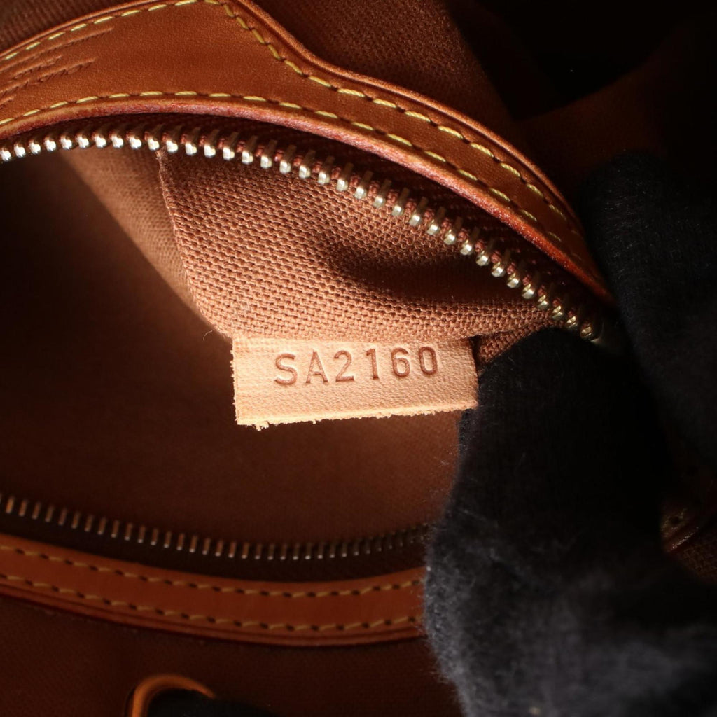 Louis Vuitton Monogram Brown Coated Canvas Leather Tote Bag (Pre-Owned)