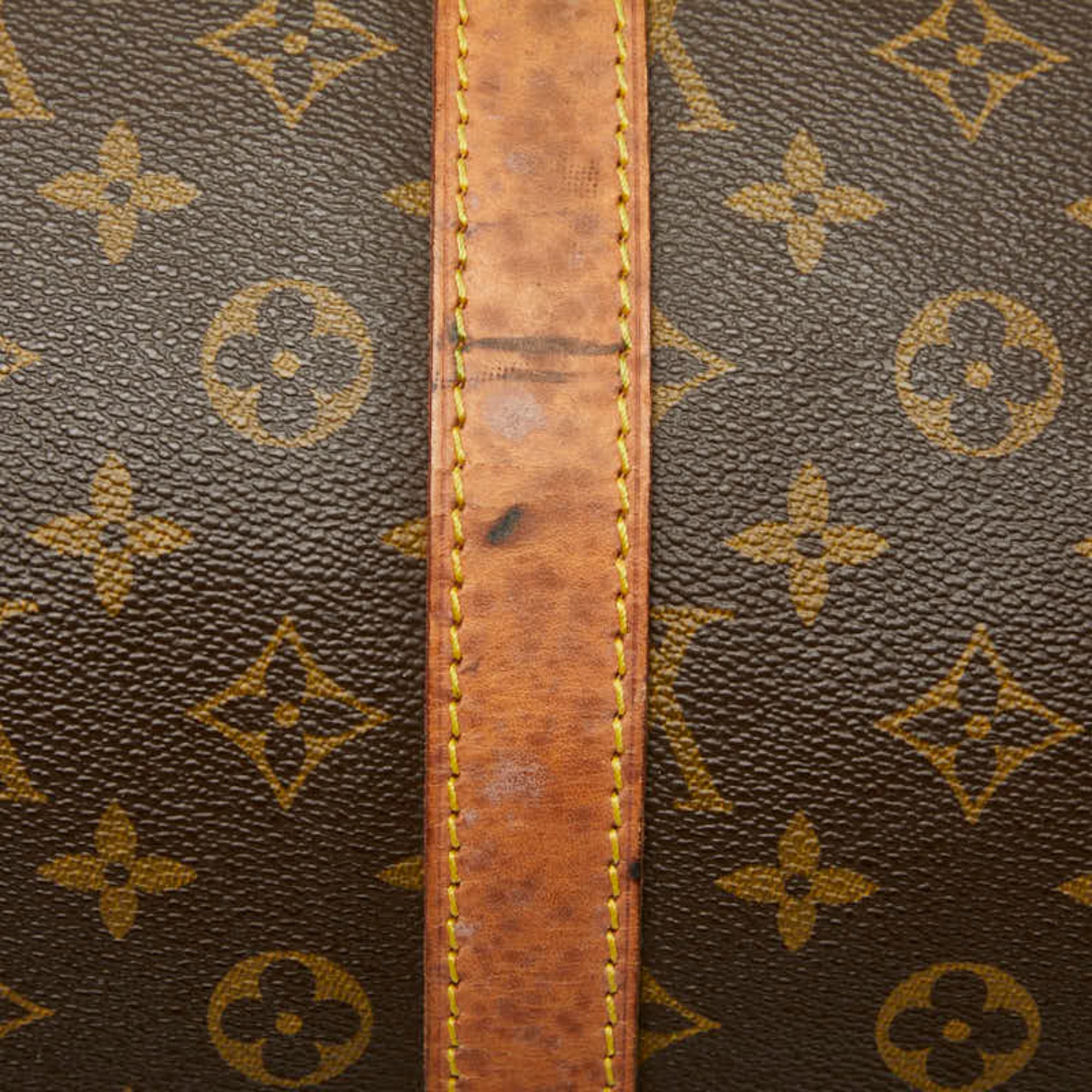 Louis Vuitton Brown Pvc Leather Boston Bag (Pre-Owned)