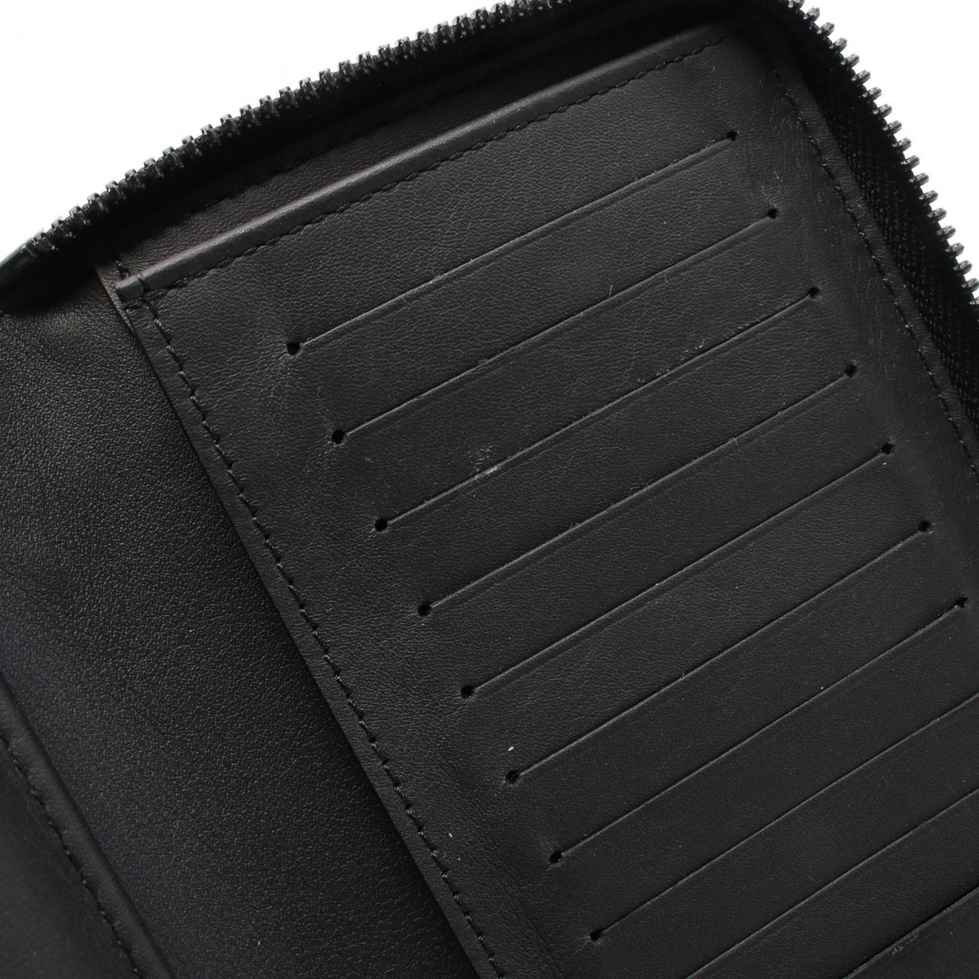 Louis Vuitton Black Monogram Shadow Leather Long Wallet (Bi-Fold) (Pre-Owned)