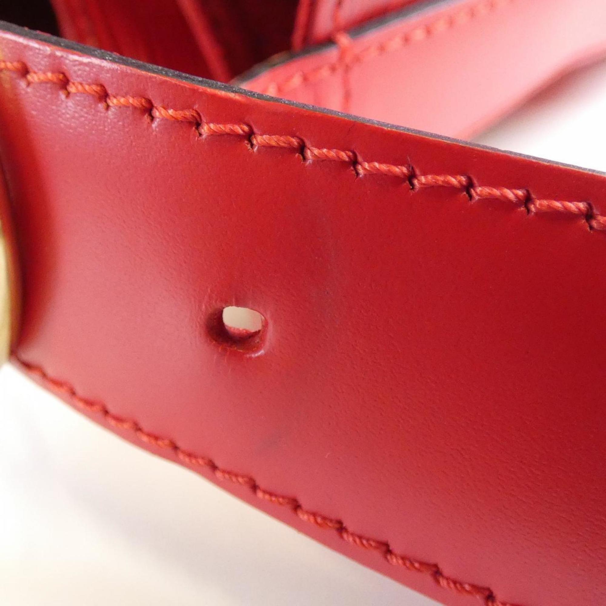Louis Vuitton Red Color Leather Shoulder Bag (Pre-Owned)