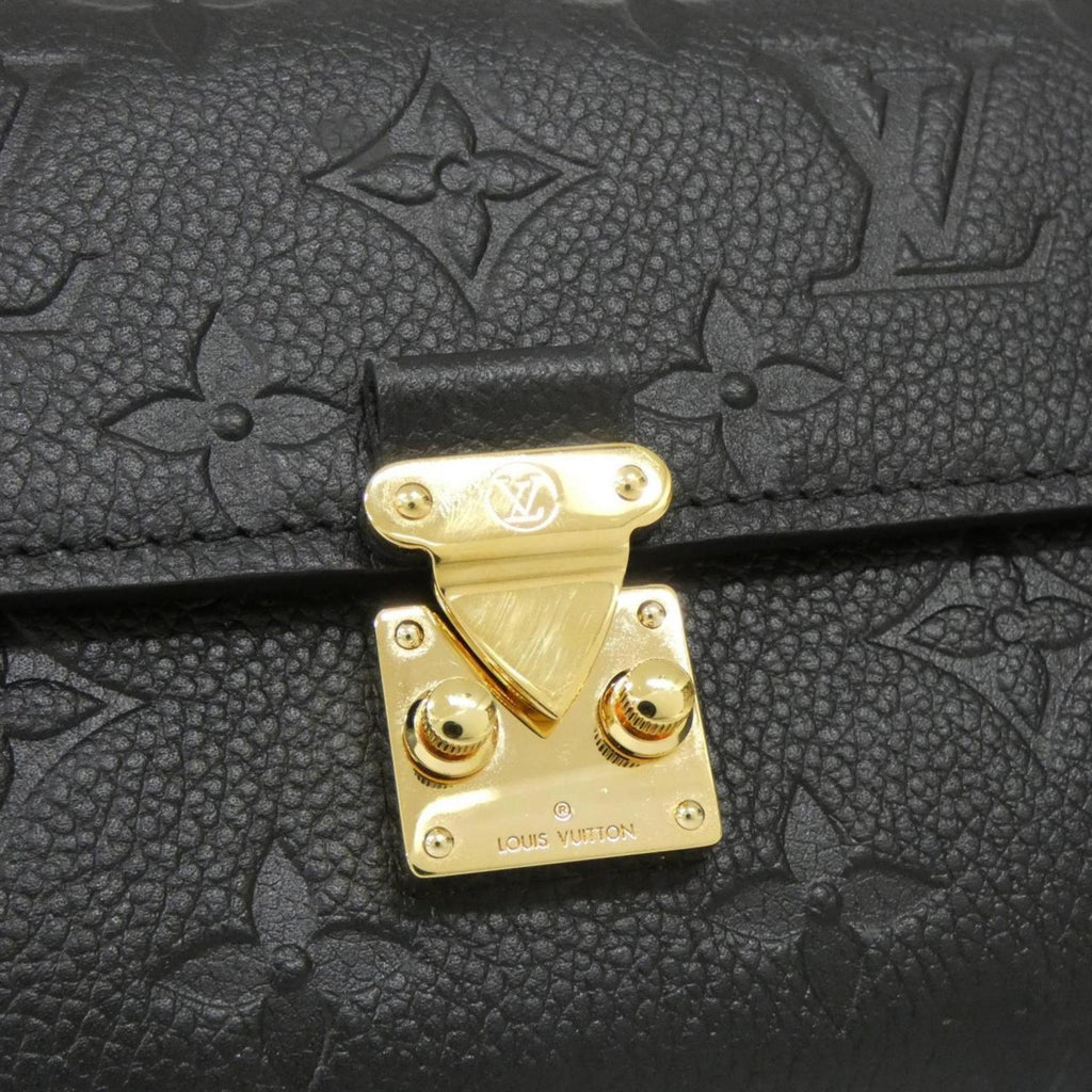Louis Vuitton Black Leather Long Wallet (Bi-Fold) (Pre-Owned)