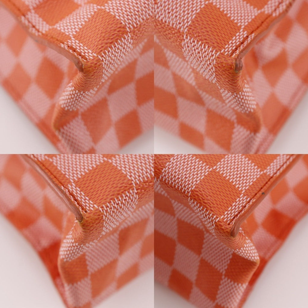 Louis Vuitton Orange Pimont Damier Canvas Handbag Tote Bag (Pre-Owned)