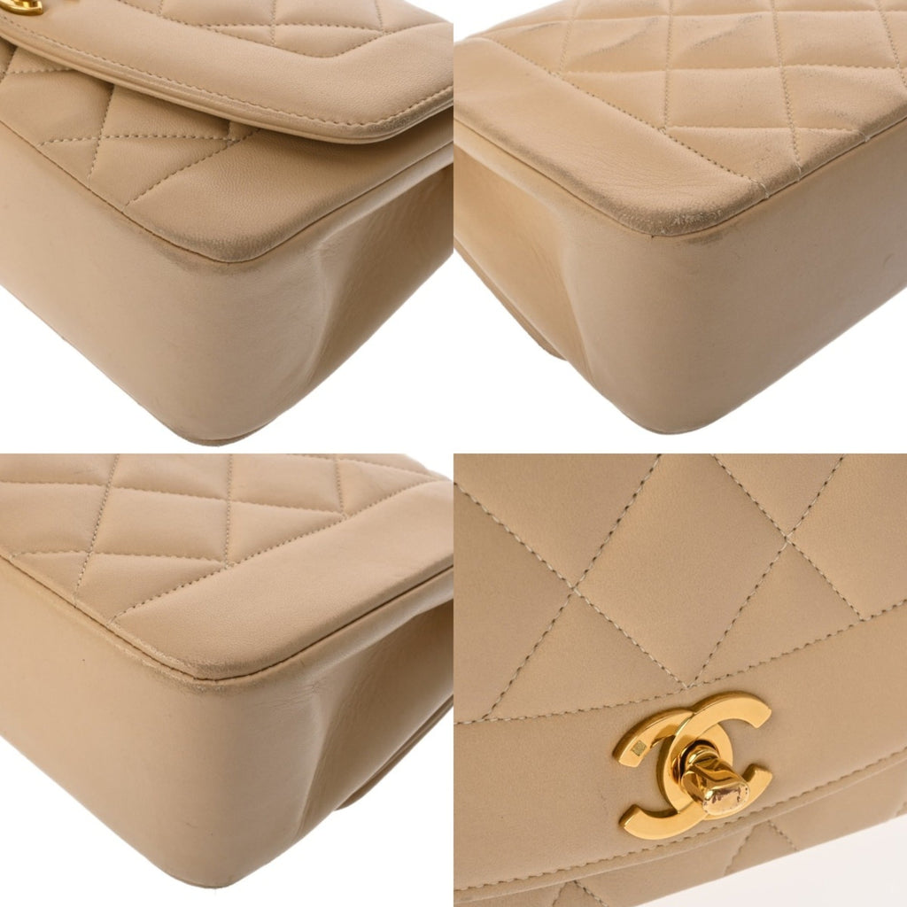 Vintage Diana Flap Bag Quilted Lambskin Small