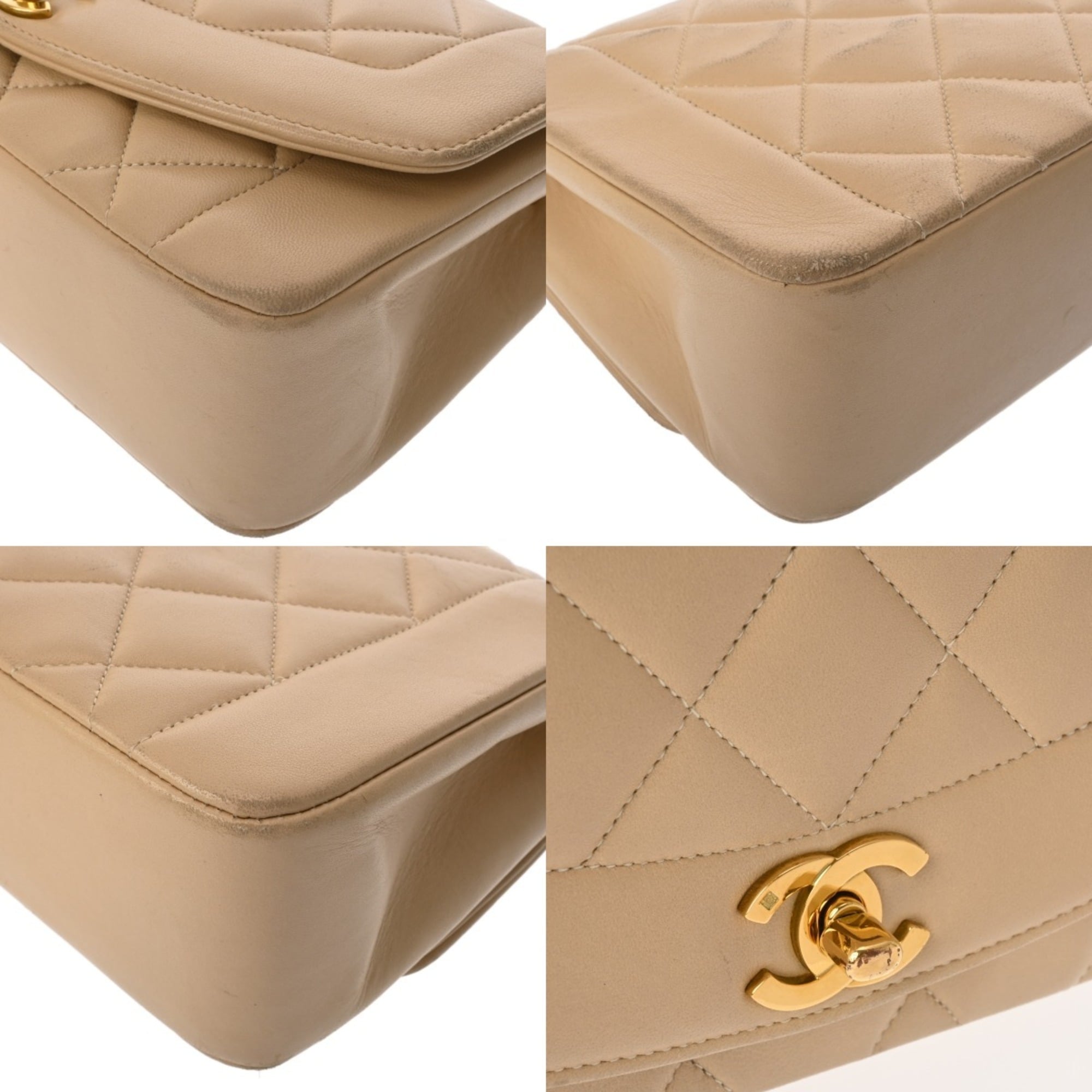Vintage Diana Flap Bag Quilted Lambskin Small