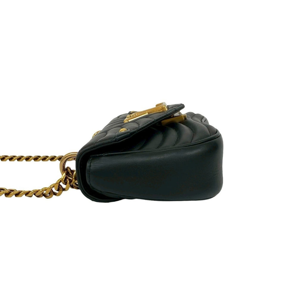 Louis Vuitton Black Leather Handbag Shoulder Bag (Pre-Owned)