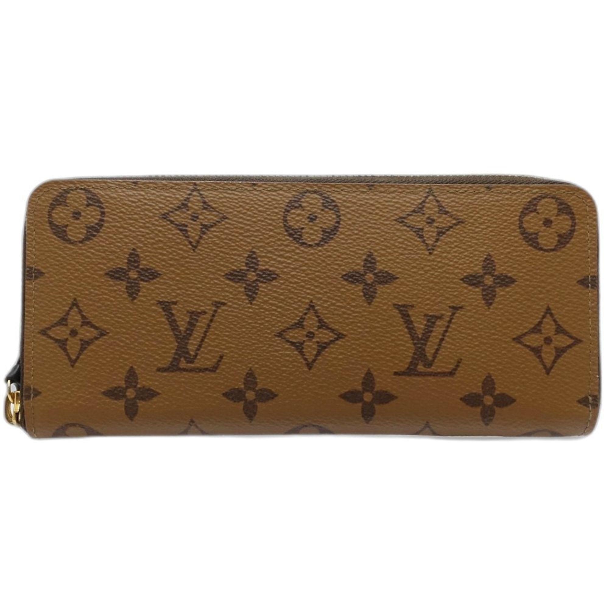 Louis Vuitton Monogram Reverse Brown Canvas Long Wallet (Bi-Fold) (Pre-Owned)