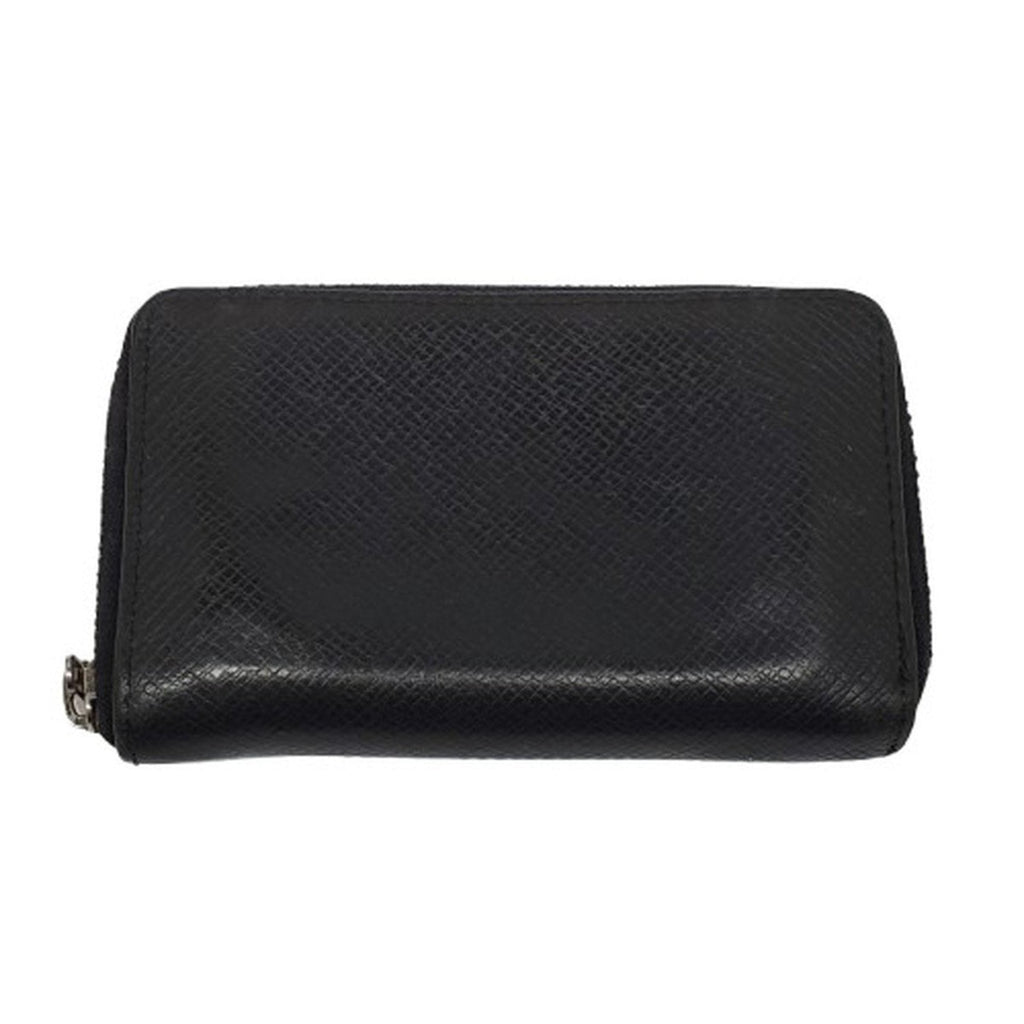 Louis Vuitton Taiga Black Taiga Leather Coin Purse/Coin Case (Pre-Owned)