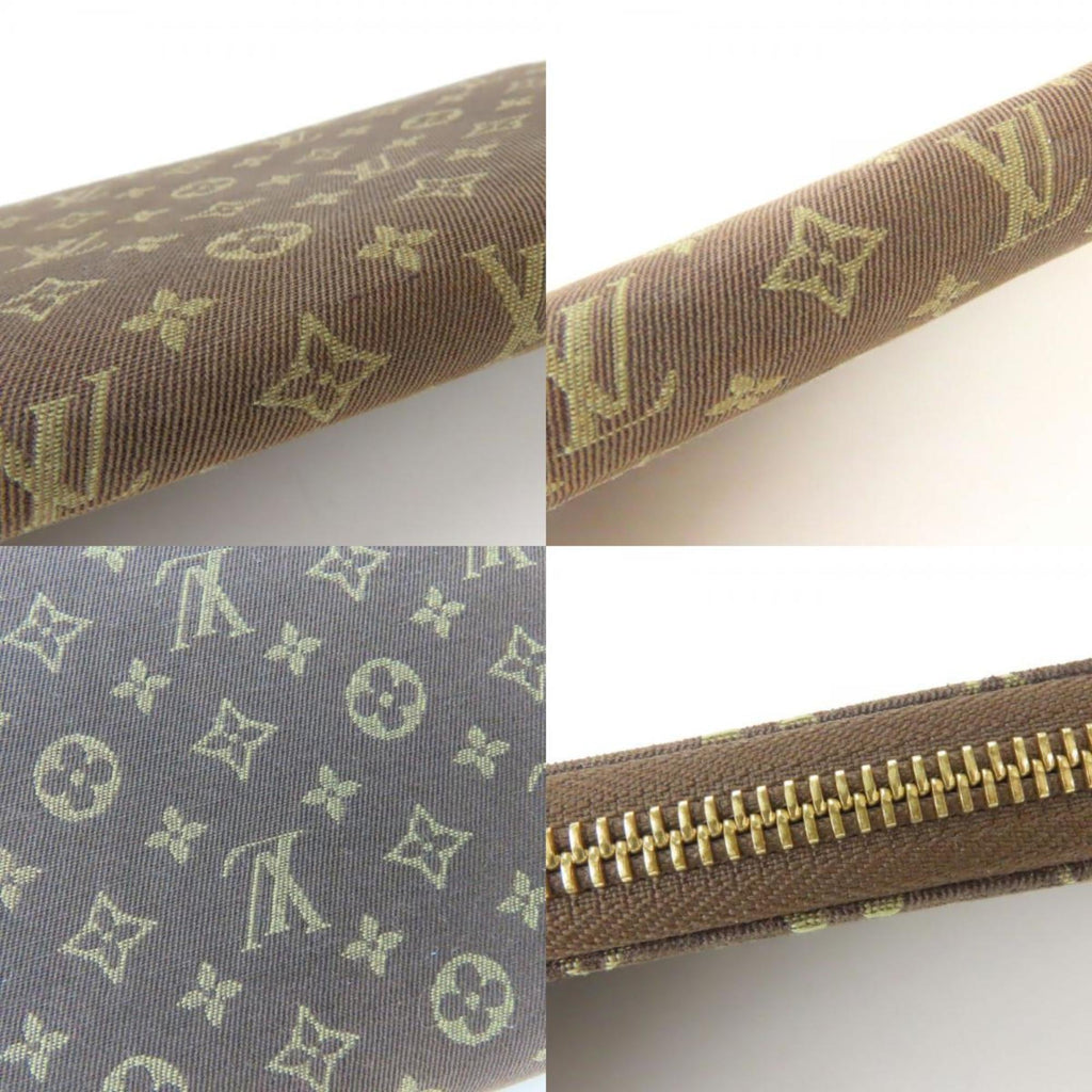 Louis Vuitton Brown Ebene Monogram Mini Lin Long Wallet (Bi-Fold) (Pre-Owned)