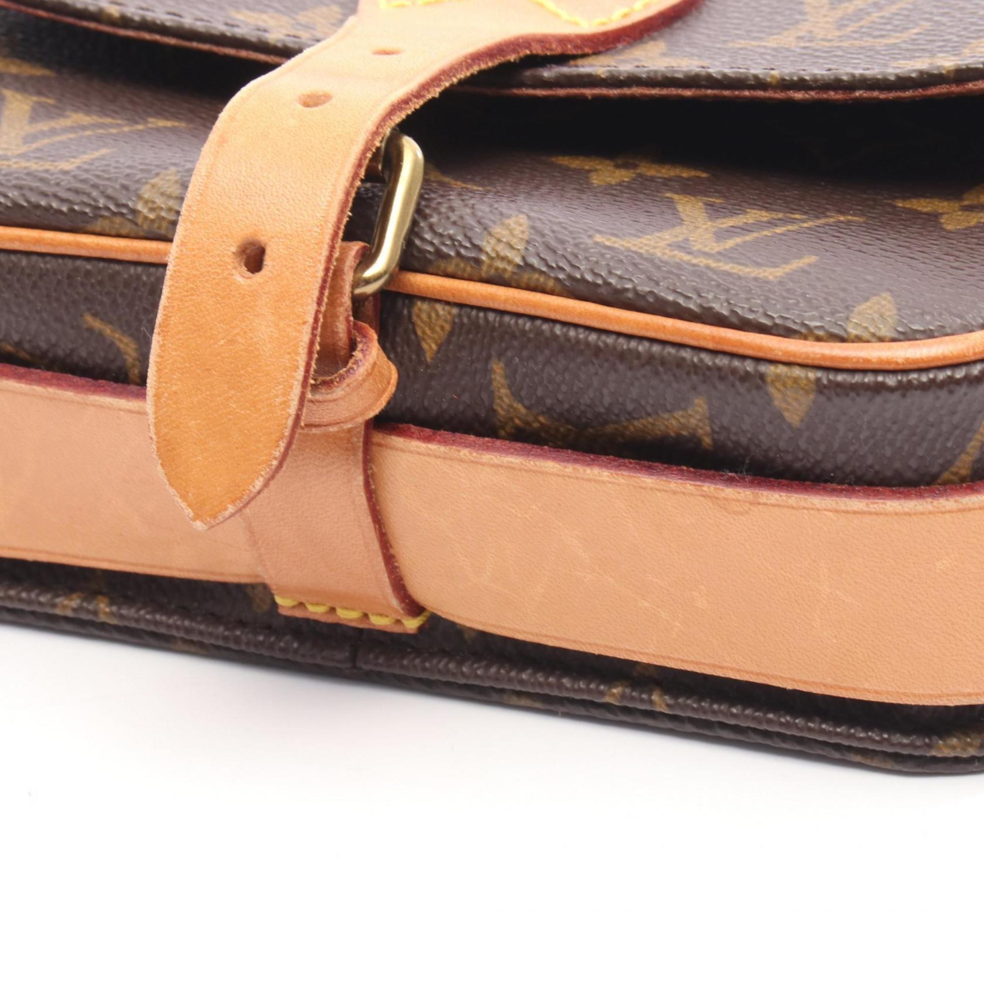 Louis Vuitton Brown Pvc Coated Canvas Monogram Leather Shoulder Bag (Pre-Owned)