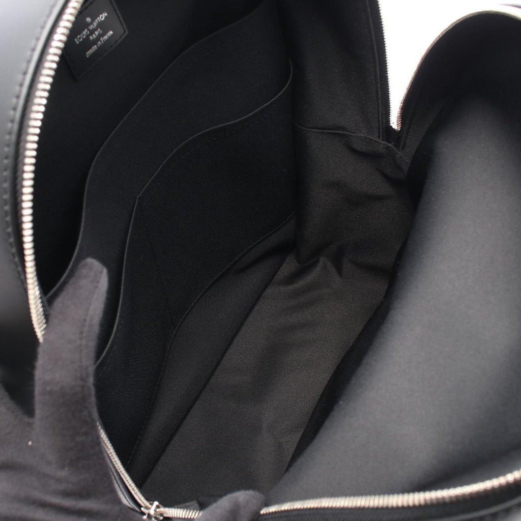 Louis Vuitton Black Coated Canvas Leather Backpack (Pre-Owned)