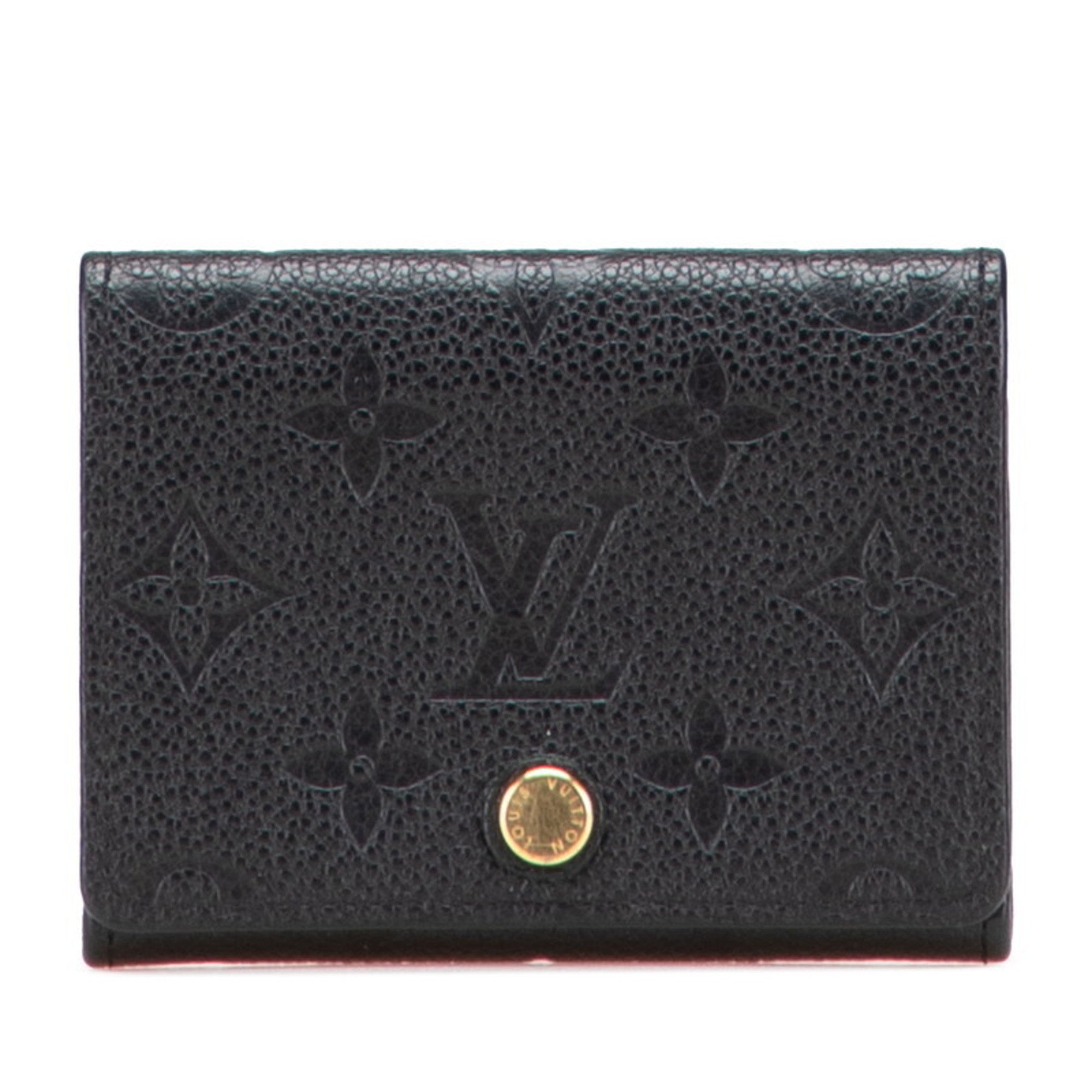 Louis Vuitton Black Noir Leather Wallet (Bi-Fold) (Pre-Owned)
