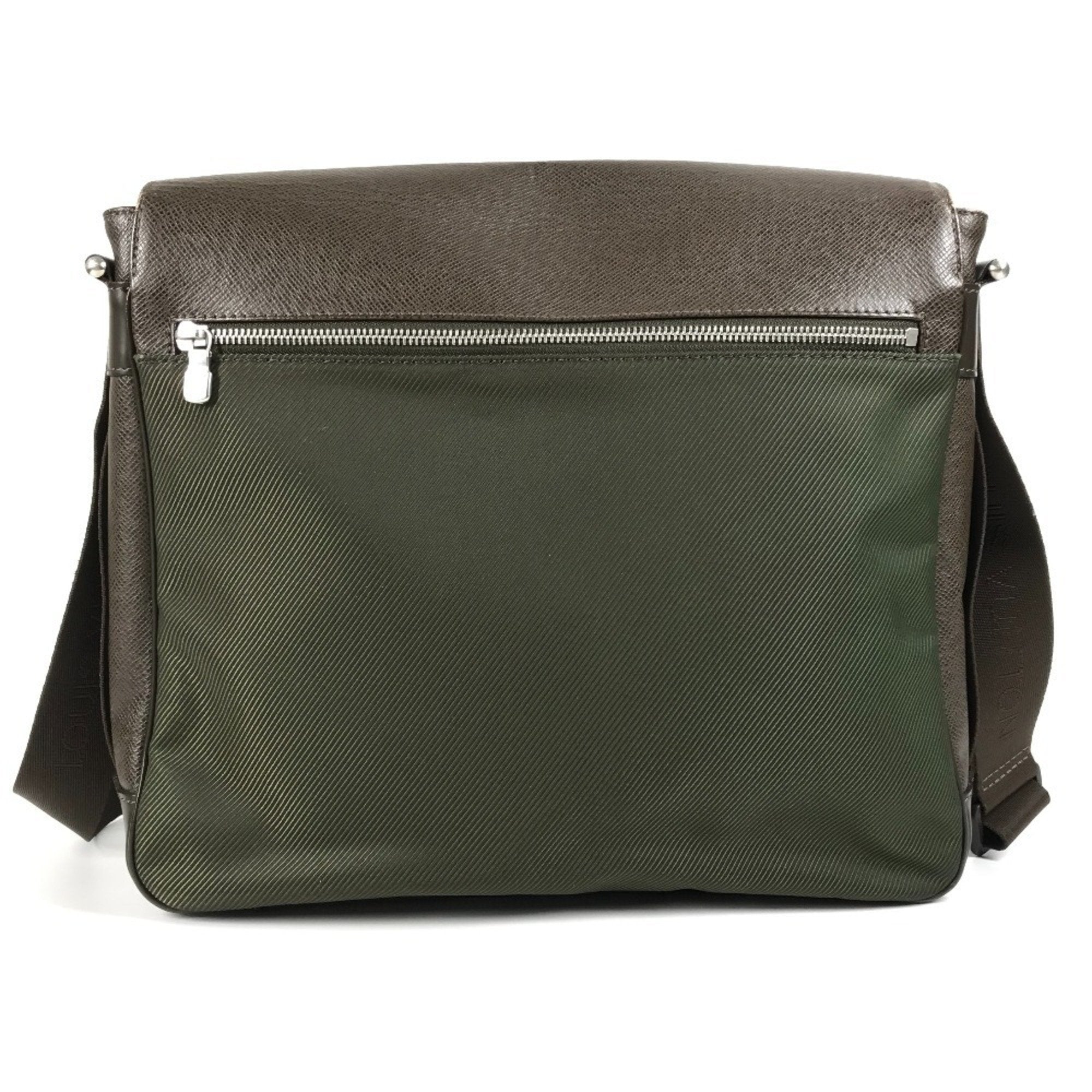 Louis Vuitton Brown Grizzly Taiga Leather Messenger Bag Shoulder Bag (Pre-Owned)
