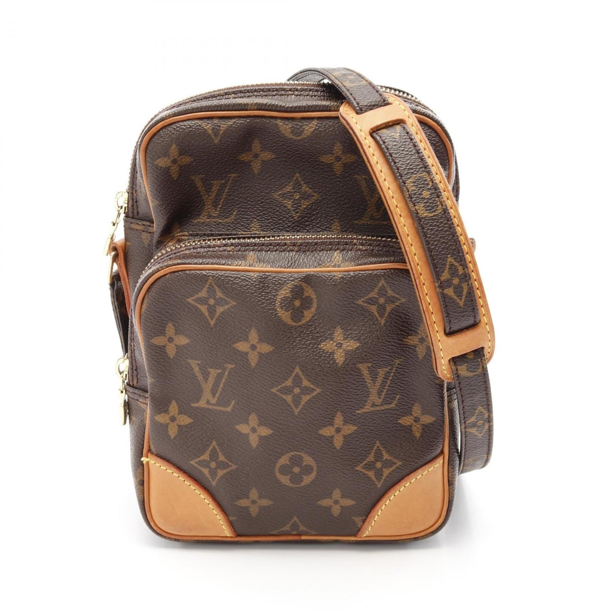 Louis Vuitton Brown Monogram Coated Canvas Leather Pvc Shoulder Bag (Pre-Owned)