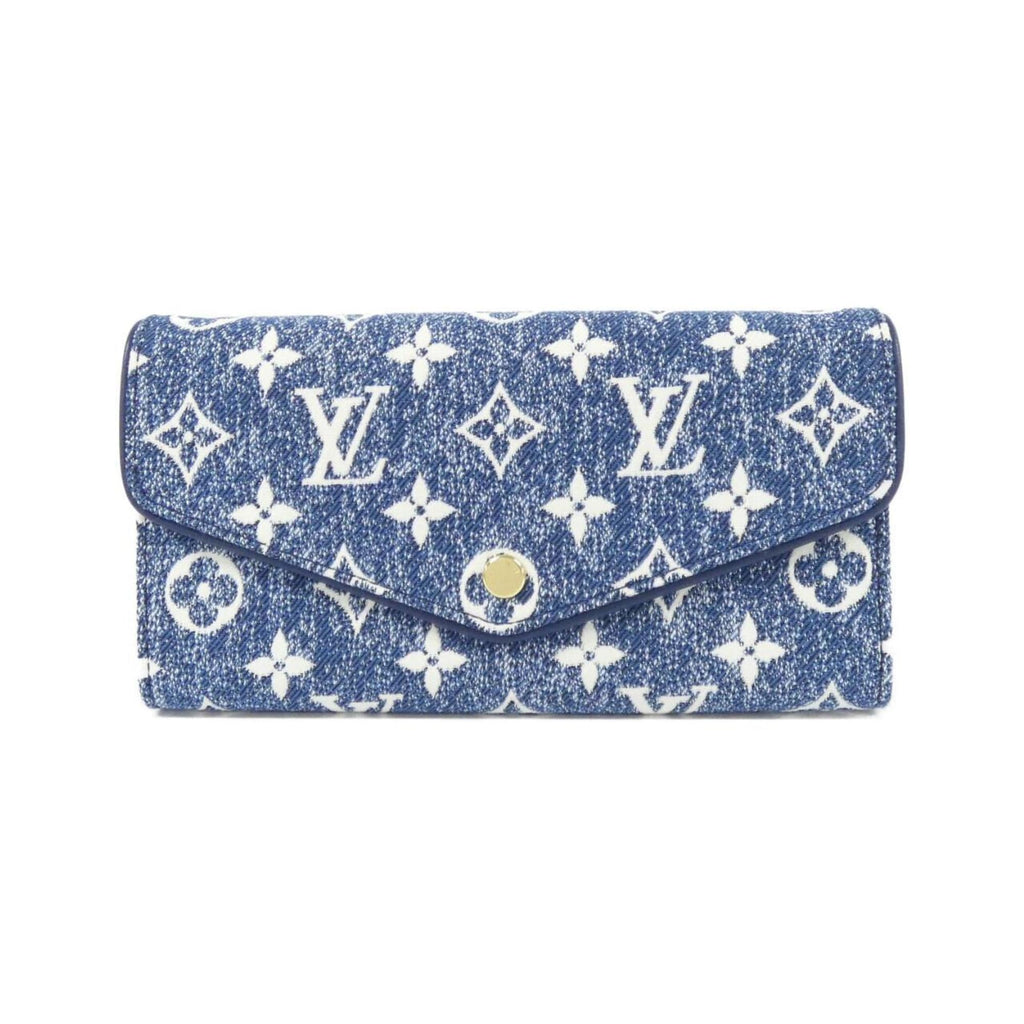 Louis Vuitton Blue Navy Monogram Long Wallet (Bi-Fold) (Pre-Owned)