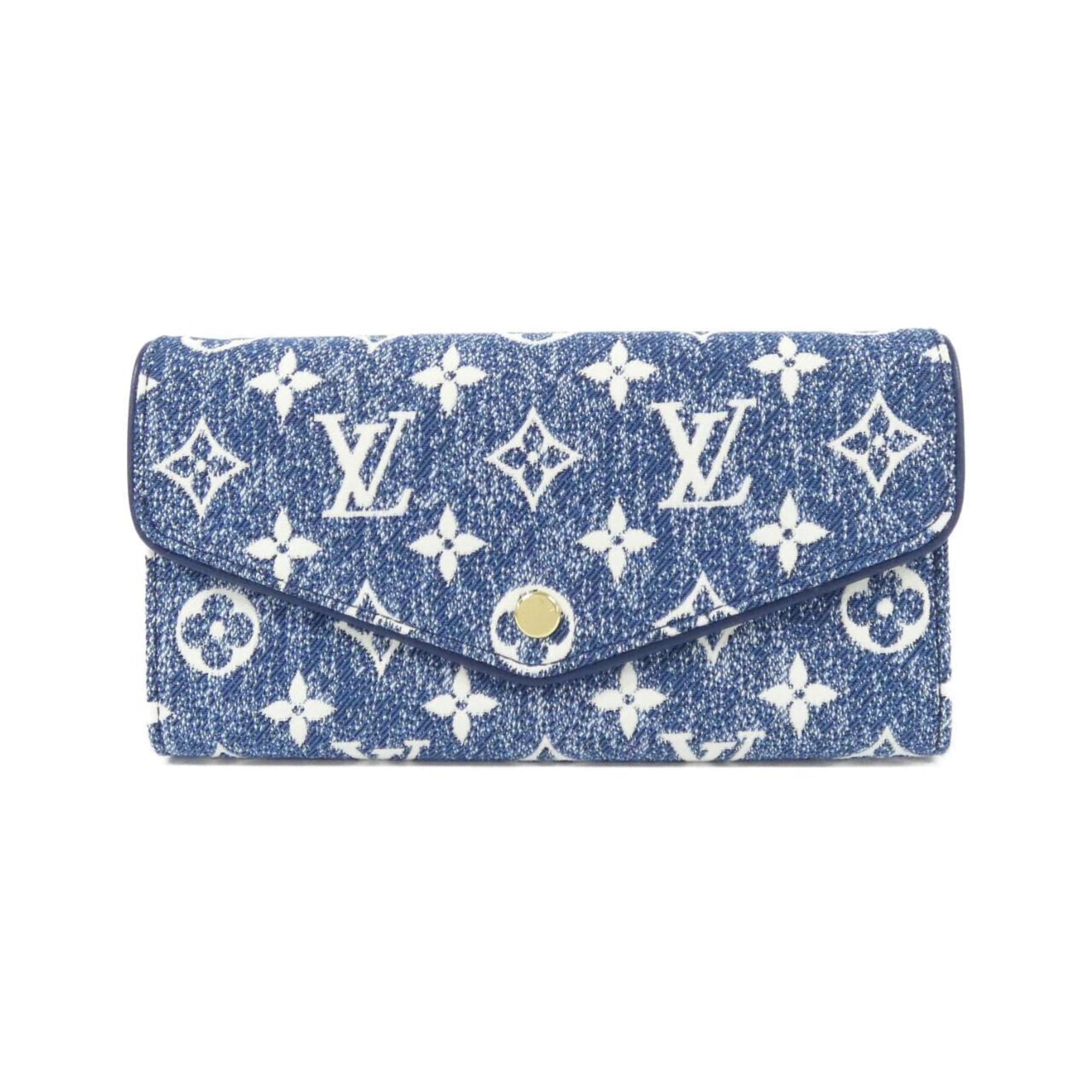 Louis Vuitton Blue Navy Monogram Long Wallet (Bi-Fold) (Pre-Owned)