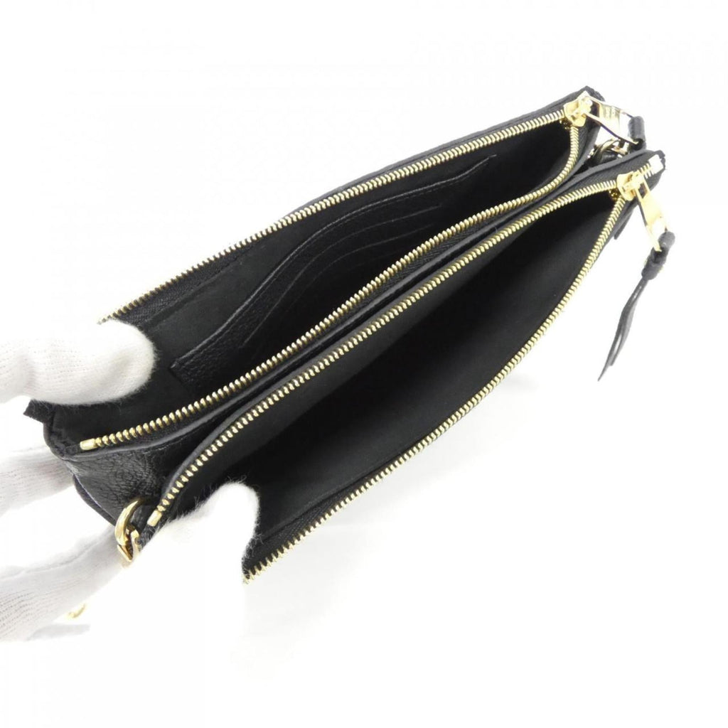 Louis Vuitton Black Leather Pochette Shoulder Bag (Pre-Owned)