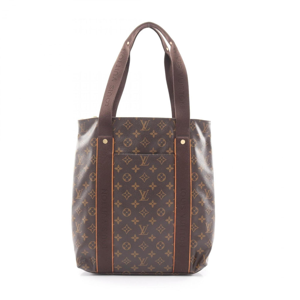 Louis Vuitton Brown Coated Canvas Leather Tote Bag (Pre-Owned)
