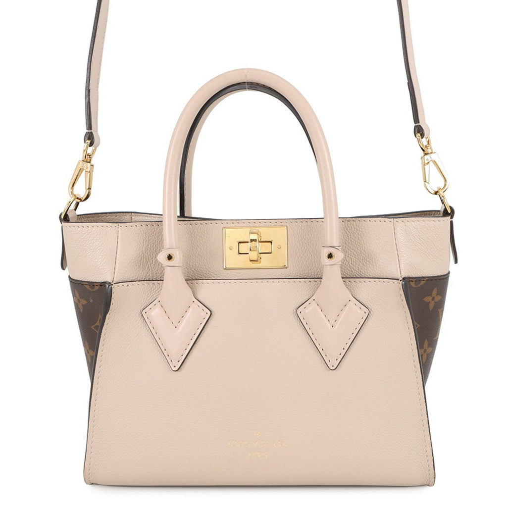 Louis Vuitton Grayish Light Blue Monogram Leather Handbag Shoulder Bag (Pre-Owned)