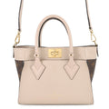 Louis Vuitton Grayish Light Blue Monogram Leather Handbag Shoulder Bag (Pre-Owned)