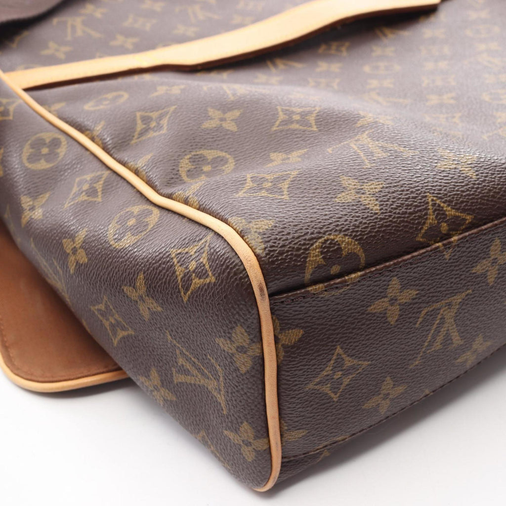 Louis Vuitton Brown Coated Canvas Leather Shoulder Bag (Pre-Owned)