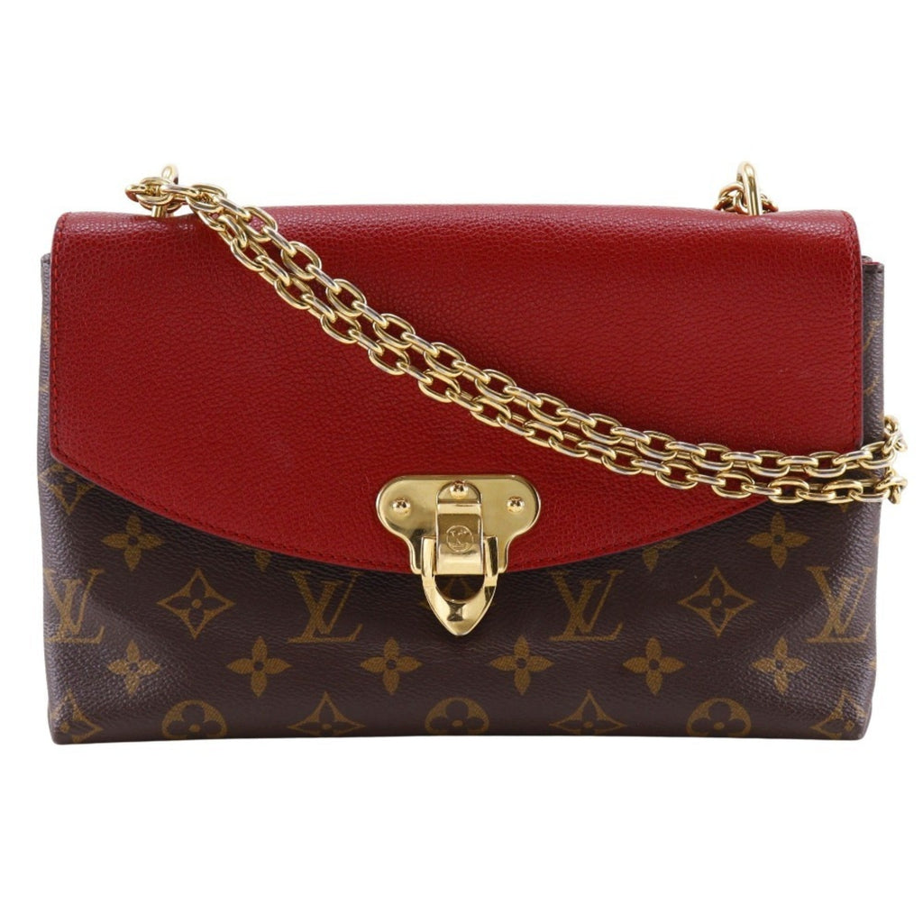 Louis Vuitton Monogram Brown Cerise Red Color Monogram Shoulder Bag (Pre-Owned)