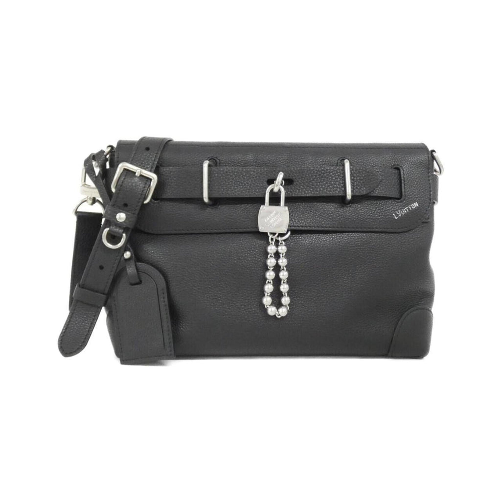 Louis Vuitton Black Leather Shoulder Bag (Pre-Owned)