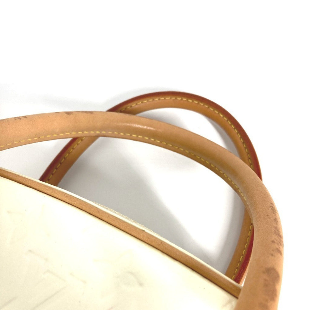 Louis Vuitton Pearl White Monogram Vernis Handbag Shoulder Bag Tote Bag (Pre-Owned)