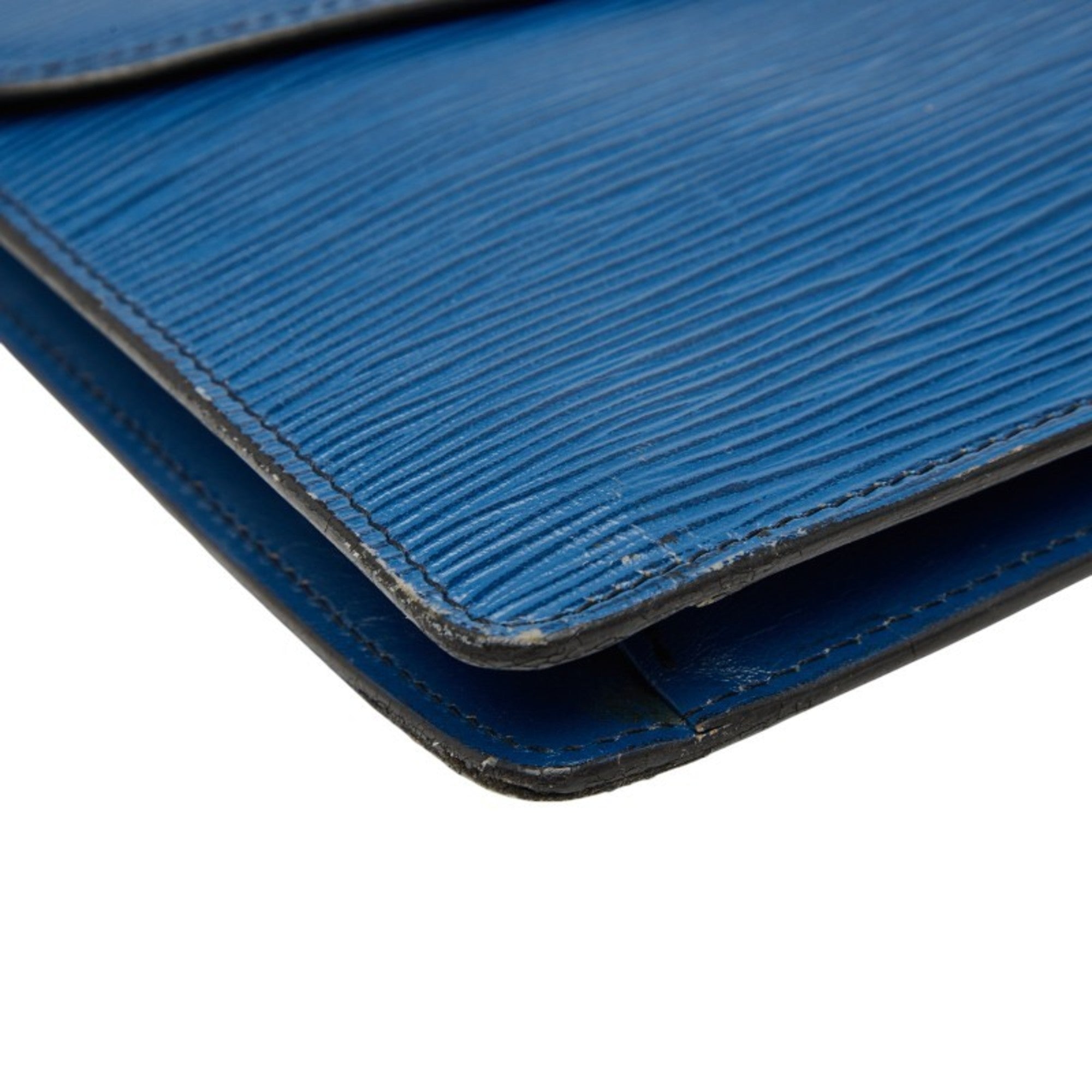 Louis Vuitton Epi Toledo Blue Leather Clutch Bag (Pre-Owned)