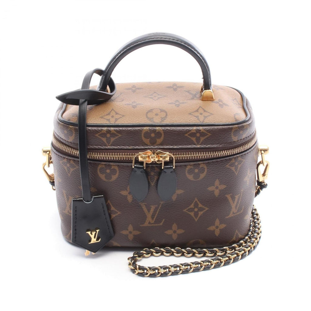 Louis Vuitton Black Brown Pvc Leather Handbag (Pre-Owned)