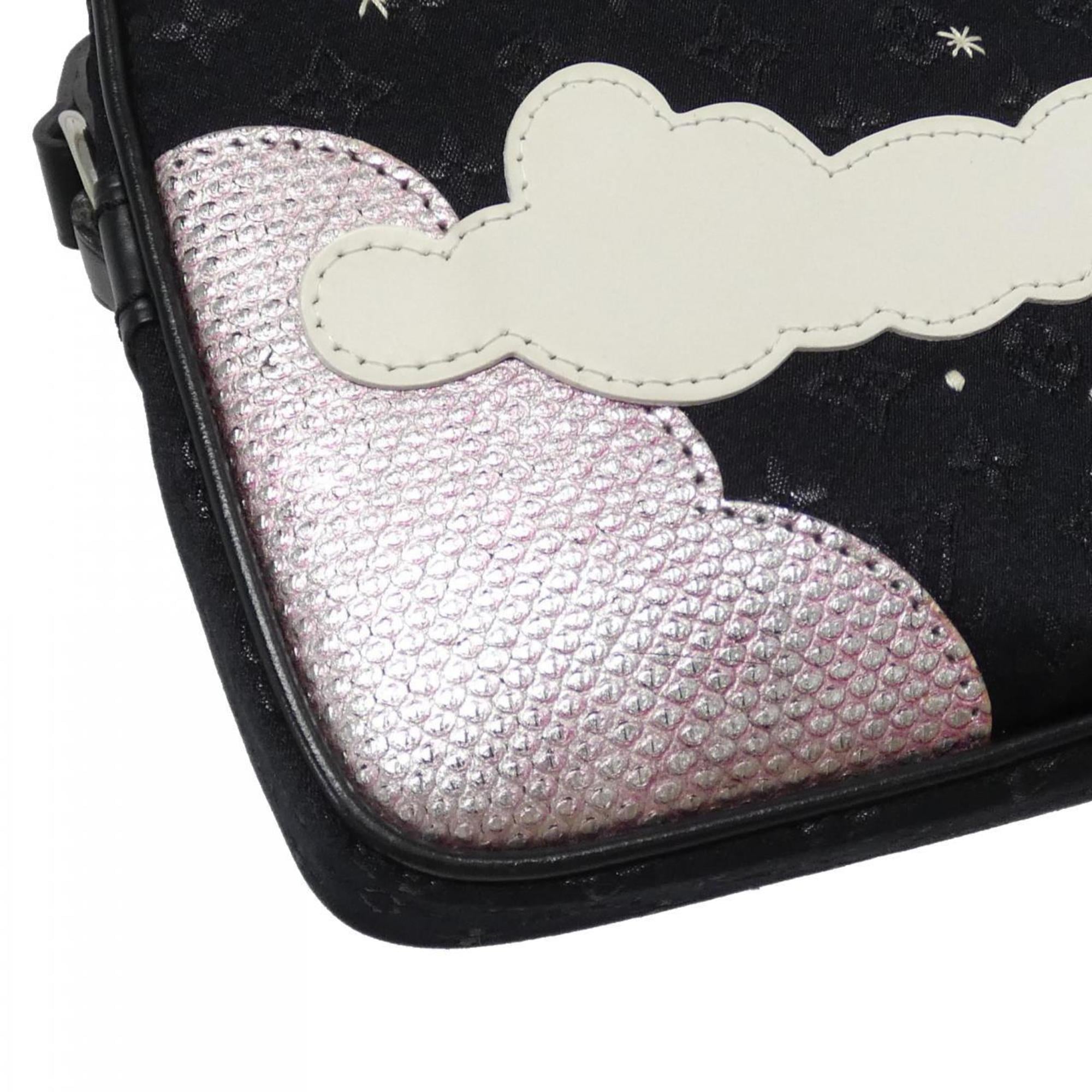 Louis Vuitton Black Satin Pochette Pouch (Pre-Owned)